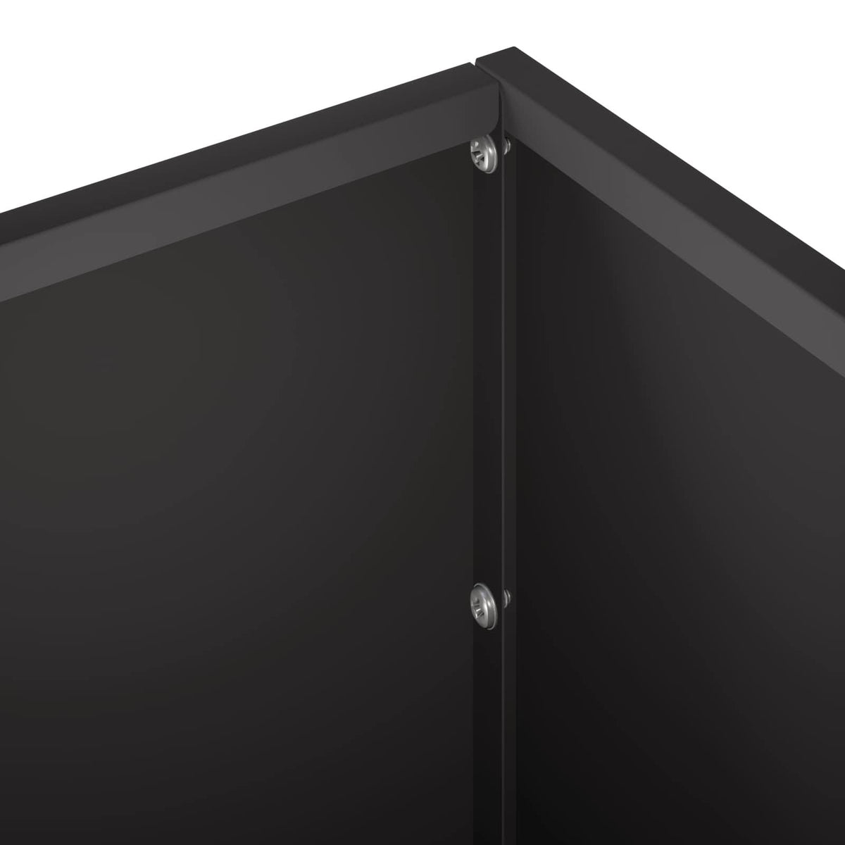 291109 - vidaXL Vazo Kopshti e Zezë 60 x 30 x 30 cm Çelik i Petëzuar në të Ftohtë