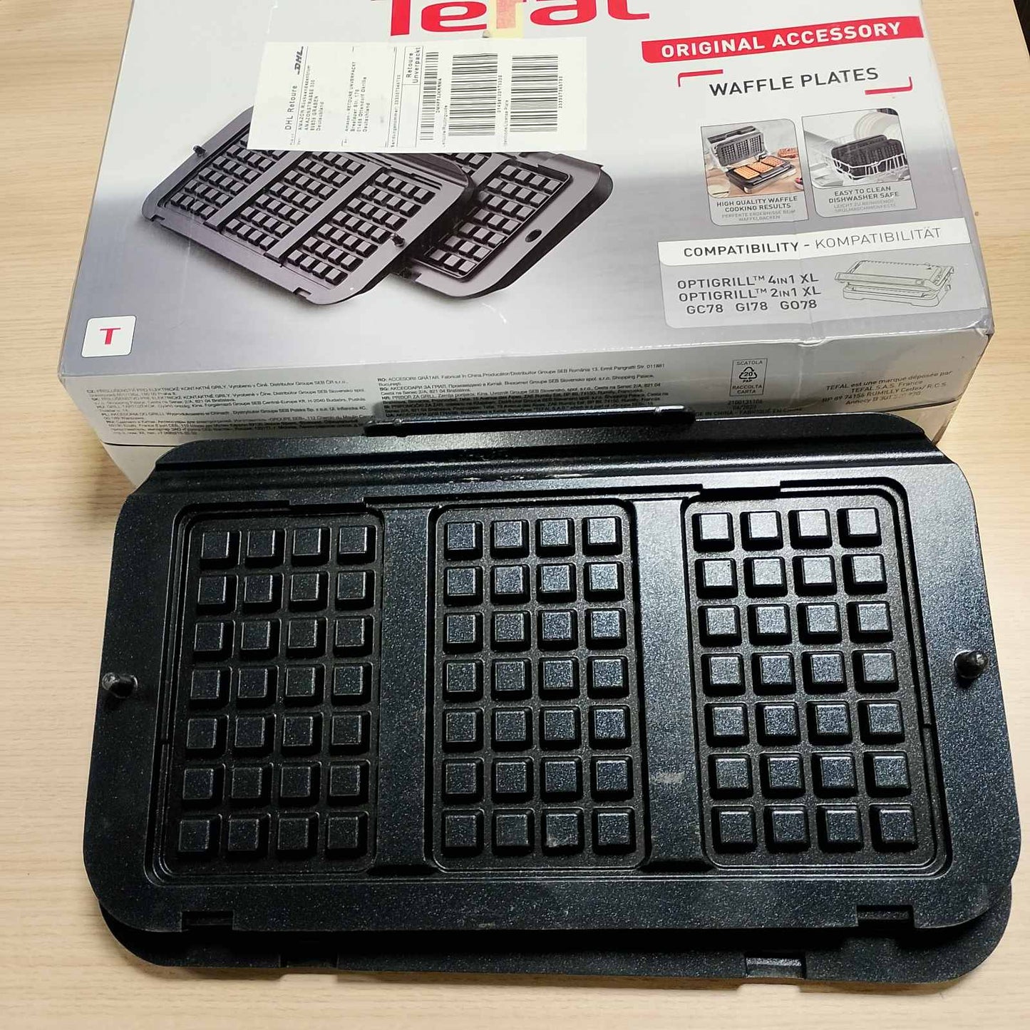 183091 - TEFAL XA7348 Pjata për Vafla OptiGrill 4 në 1 dhe 2 në 1 XL | Përgatitje vaflash belge | Material: Alumini i Derdhur | Tratament: Veshje Jo Ngjitëse | E Lajshme në Lavastovilje | Ngjyra: E Zezë