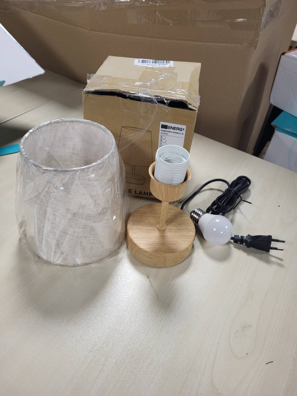 184550 - PREEOTTI Llambë Nate me Errësim Prekjeje, Karikim USB A+C, Abazhur me Ngjyrë Liri, për Dhomë Ndenjeje, Dhomë Gjumi, Dhomë Fëmijësh dhe Zyrë, Llambë LED Përfshirë
