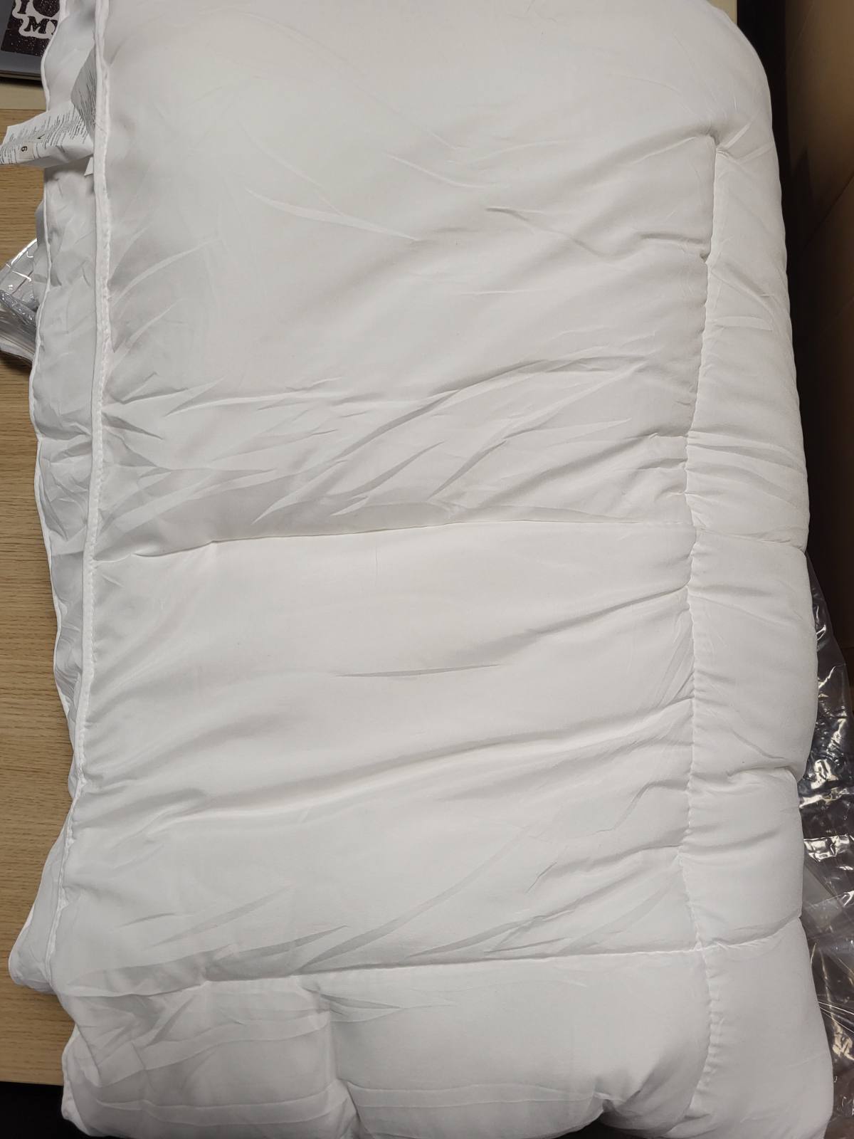 185244 - UTOPIA BEDDING Jorgan i Ngrohtë 370 GSM, 140x200cm, për Shtrat të Njëjtë, Mbulesë e Bardhë me Fletëza Këndore, e Bardhë