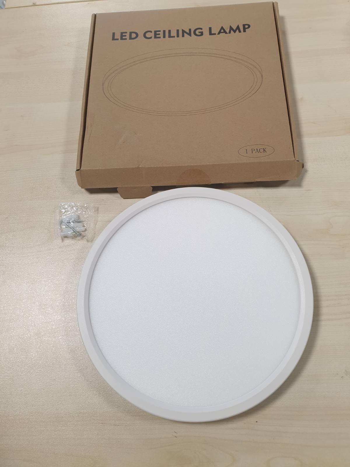 185711 - ROTTGOON Llambë Tavani LED 24W 2200lm, Ultra i Hollë dhe i Rrumbullakët, Stili Moderne dhe i Thjeshtë, 3000K/4000K/6500K, Për Dhomën e Gjumit, Dhomën e Ndenjes, Kuzhinën dhe Banjon, Madhësia 29cm