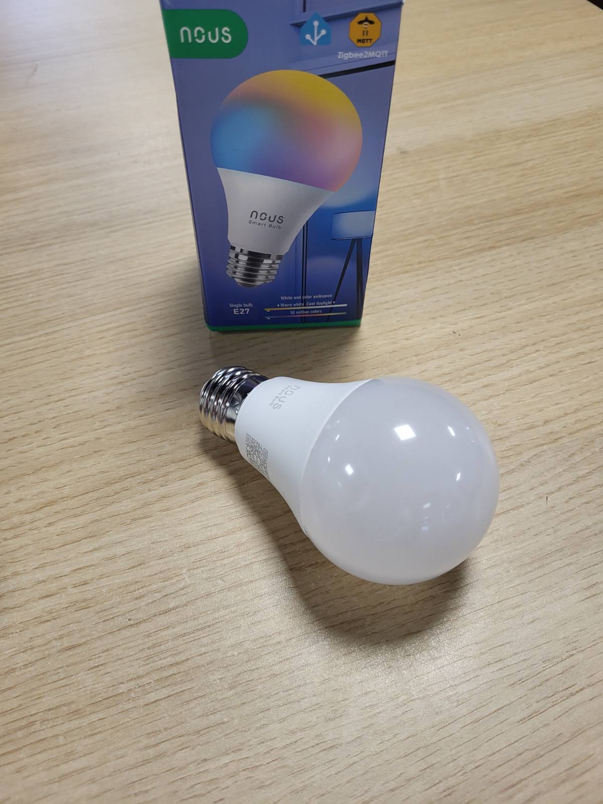197516 - NOUS Llampa P3Z Smart ZigBee RGB E27, e pajtueshme me Alexa, Hue Bridge, Google Home, Asistent në Shtëpi, 16 Milion Ngjyra, Kontroll Zëri dhe Aplikacioni, 2700-6500K