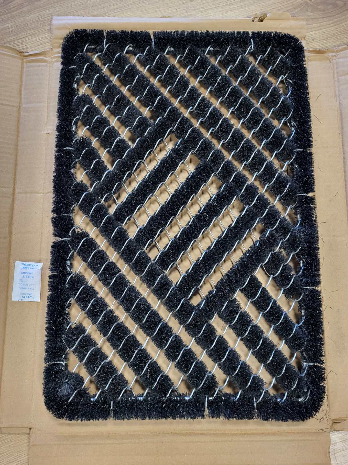 209193 - HANSE HOME Tapetë Dere jo-rrëshqitëse 40x60cm, me Kokos dhe Gome, për Përdorim të Brendshëm dhe të Jashtëm, Rezistente ndaj Motit, e Zi