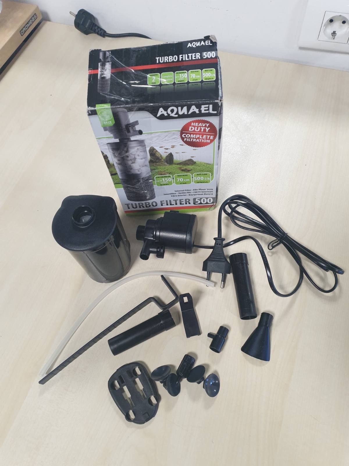 214724 - Filtri Turbo 500 për akuariume me ujë të ëmbël deri në 150 l, 500 l/orë, 4.4 W
