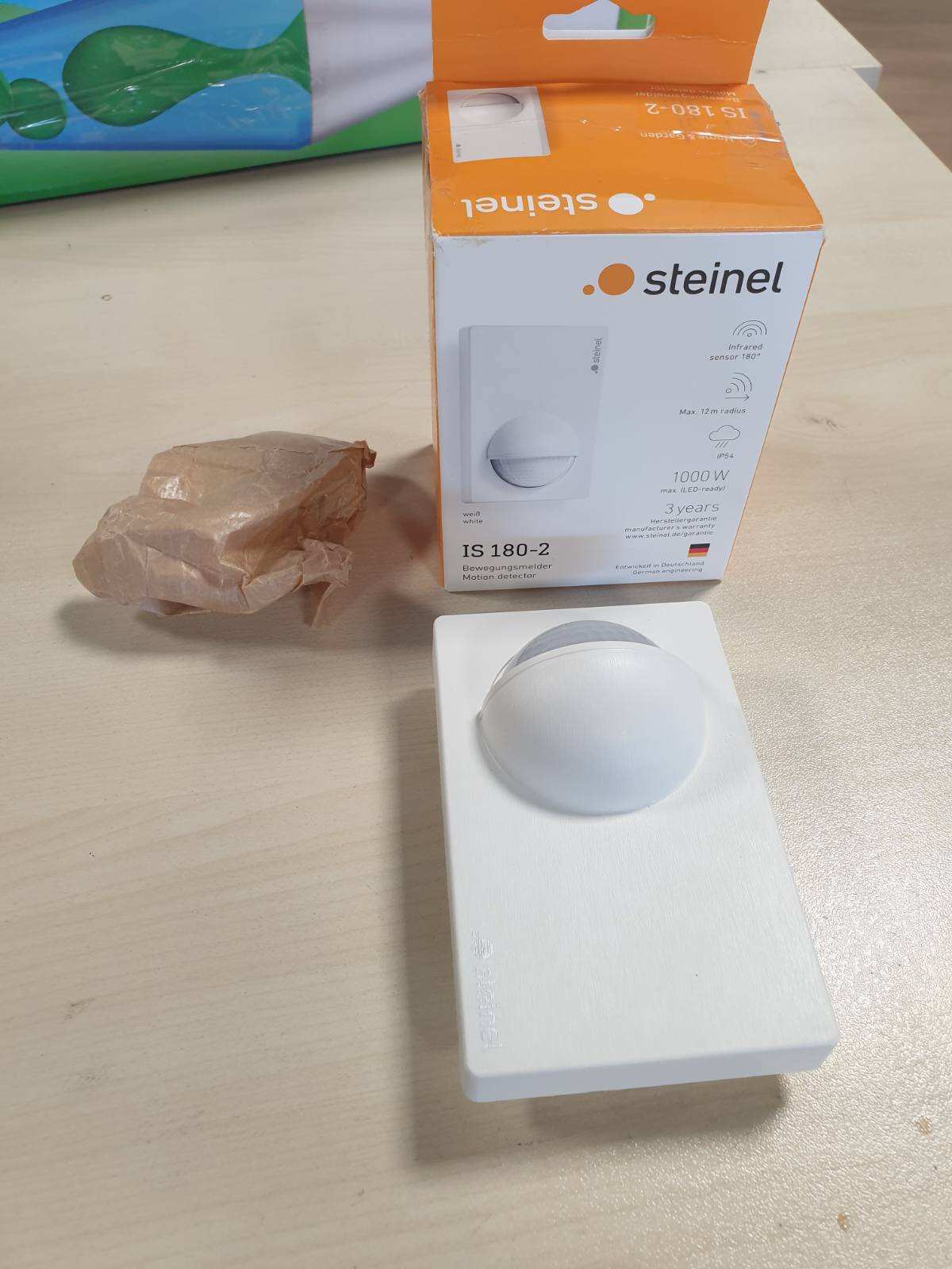 217640 - STEINEL Detektor lëvizjeje i bardhë IS 180-2, sensor lëvizjeje pasiv infra të kuqe 180°, sensor muzgu për përdorim të brendshëm dhe të jashtëm, (Gj x L) 76 mm x 120 mm
