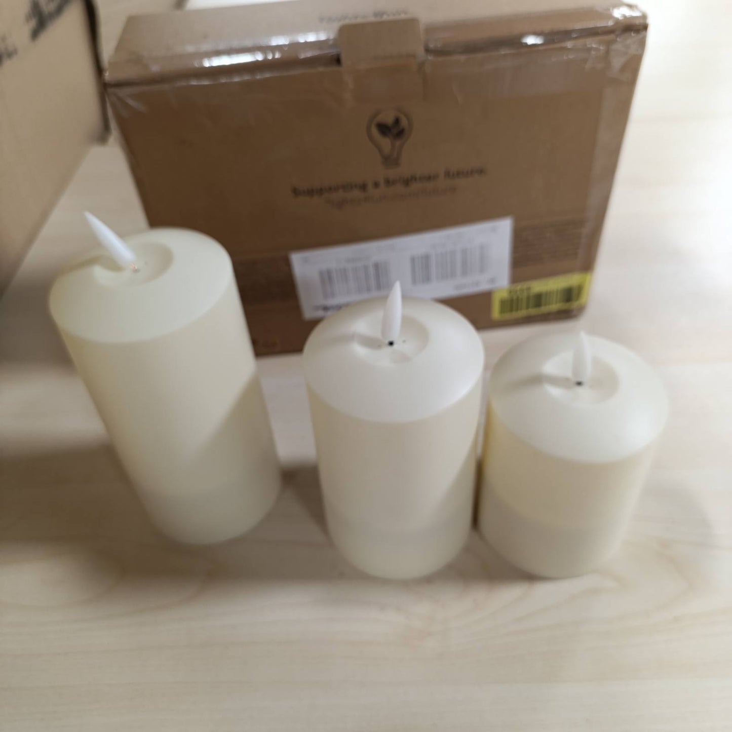 217654 - LIGHTS4FUN Set me 3 Pjesë Qirinj Diellorë TruGlow® LED, Përdorim të Jashtëm, Të Papërshkueshëm nga Uji