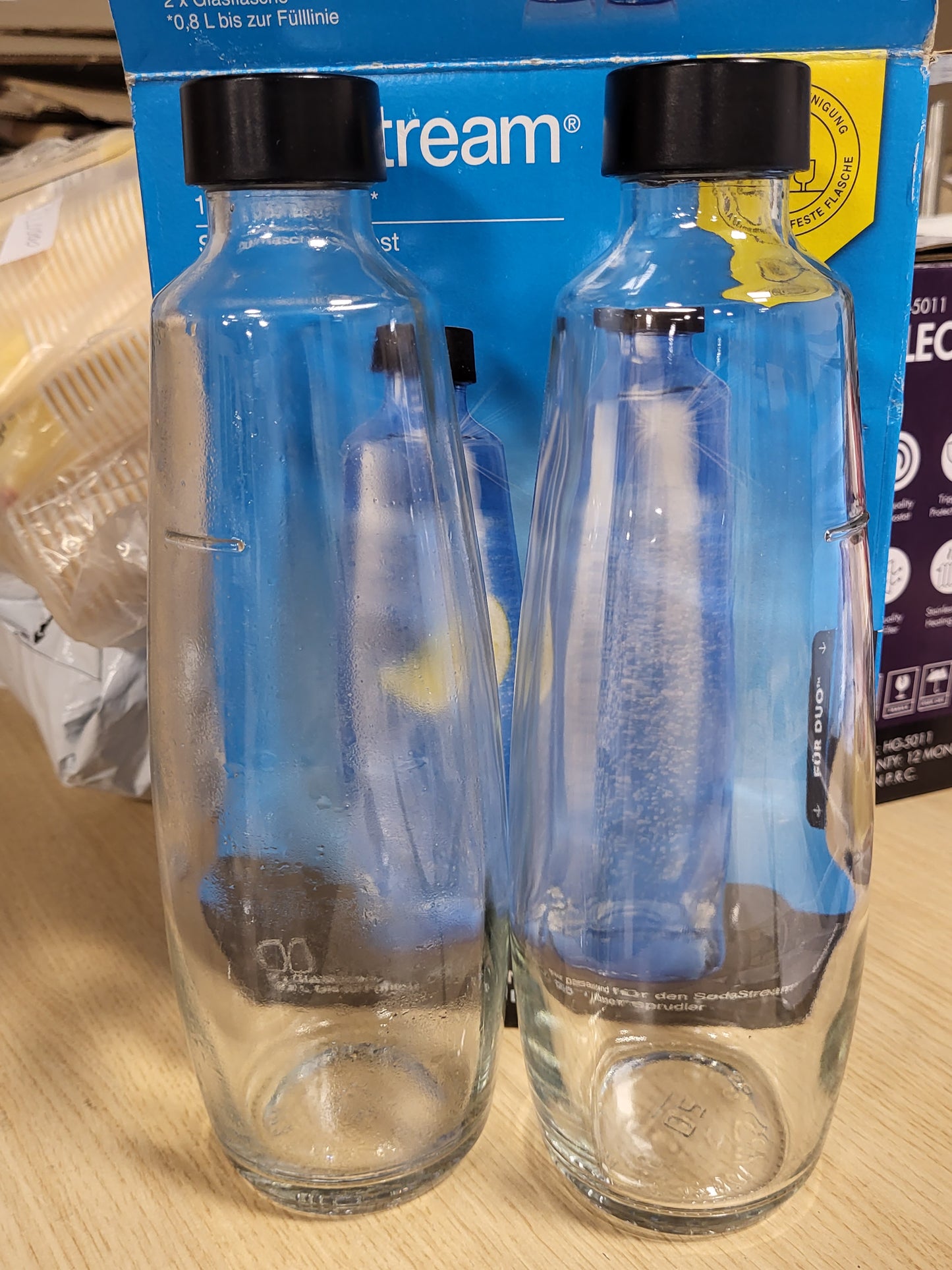 218489 - SODASTREAM Shishe qelqi 1L DUO, mund të lahet në lavastovilje, e pajtueshme me DUO dhe E-DUO, paketim me 2 copë