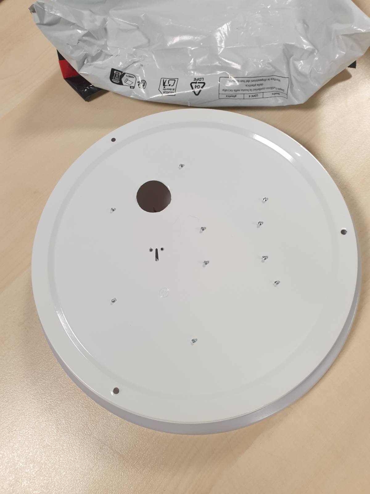 219382 - EGLO Llambë tavani Pogliola, Ø 31 cm, dritë tavani LED, çelik dhe plastik, llambë e bardhë