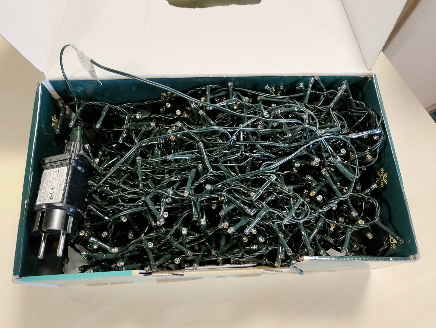 222462 - PHILZOPS Dritat me tela të Krishtlindjeve 1000 drita LED për jashtë, 25M, e bardhë e ngrohtë, të papërshkueshme nga uji, 8 mënyra