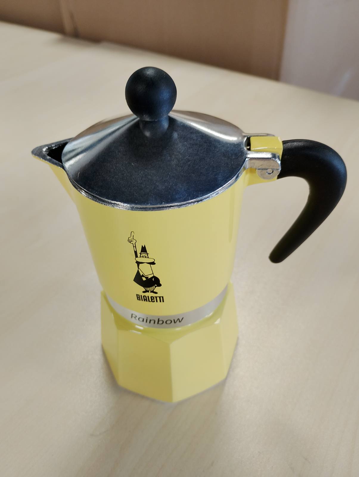 222919 - BIALETTI Makinë Kafeje 4982, Alumini, 3 Filxhanë, e Verdhe