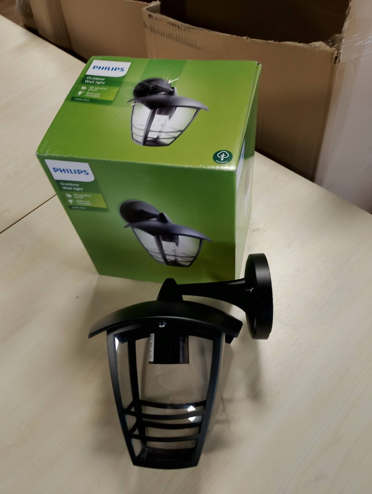 223120 - LLAMË - E jashtme me fanera muri Creek, e zezë, 1 x 60W, 230V, 153813016