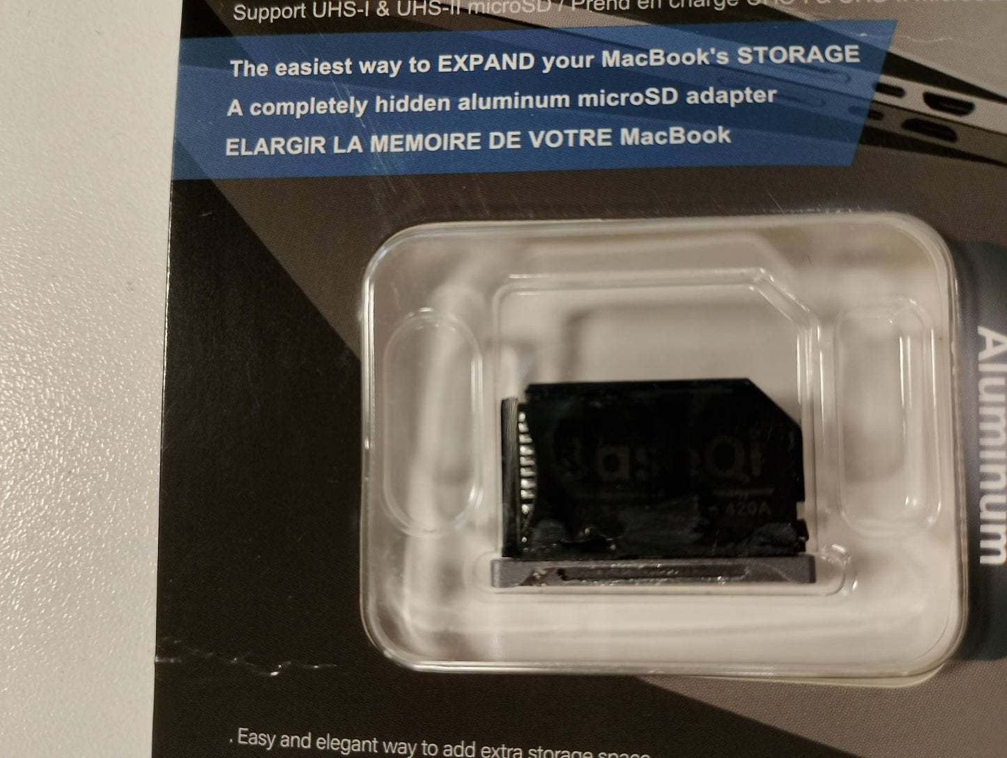 266346 - BOSVISION Adaptues Micro-SD për MacBook Pro 14 inç ose 16 inç, 2021 e më vonë me skaj alumini