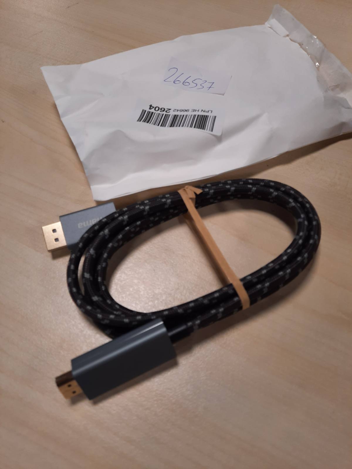 266537 - HAMA Kabllo video DisplayPort - HDMI™ Ultra-HD 4K @60Hz ALU 1,50M