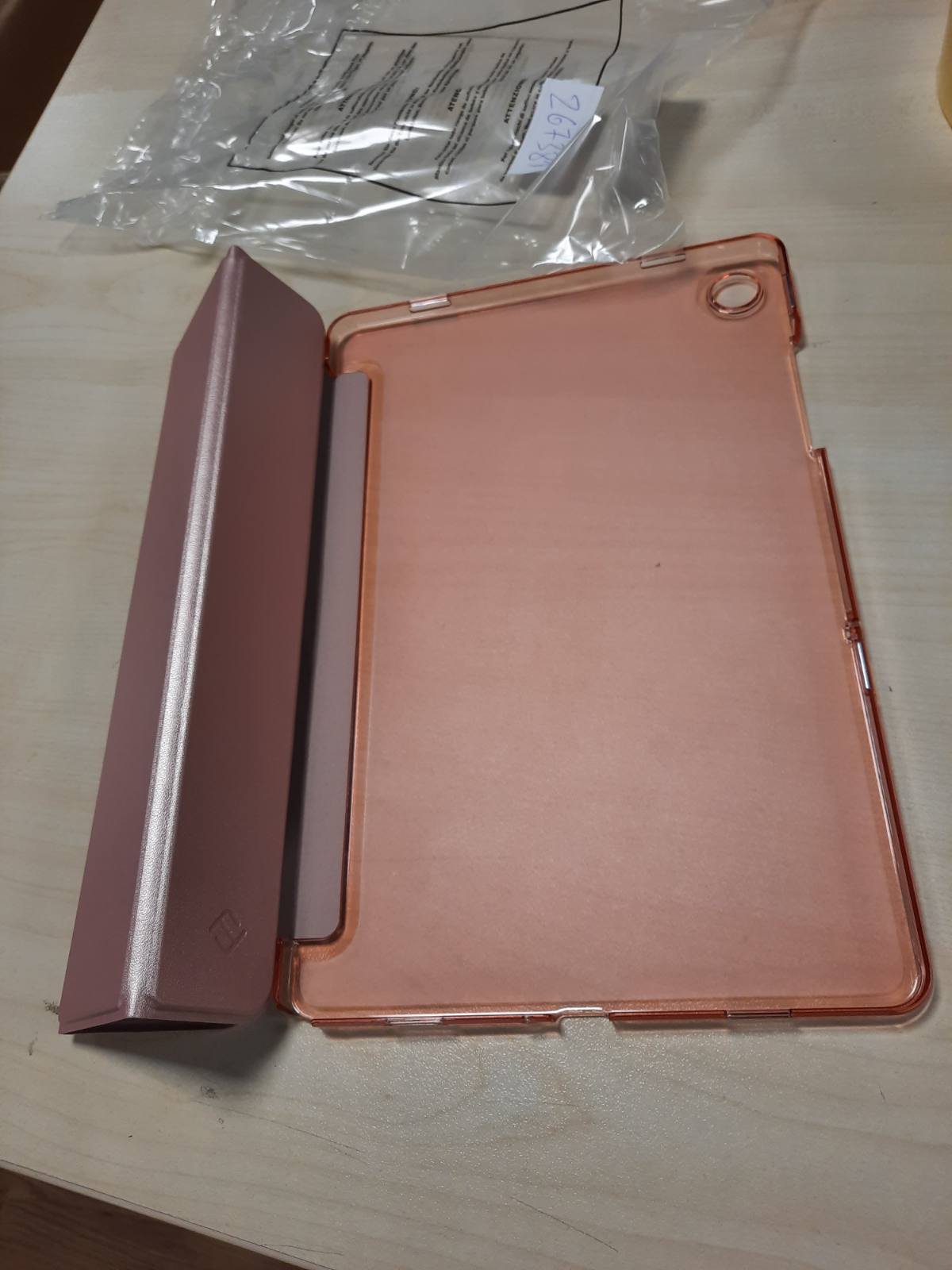 267381 - FINTIE Mbrojtëse për Samsung Galaxy Tab A9 Plus 11 inç 2023 (SM-X210/X216/X218), transparente, e hollë, ngjyrë ari rozë