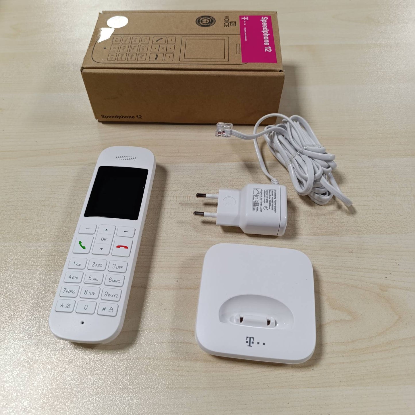 267986 - TELEKOM Telefon fiks pa tel Speedphone 12, ekran me ngjyra, HD Voice, DECT, për ruterët Telekom Speedport Smart & Pro, rrezatim të ulët
