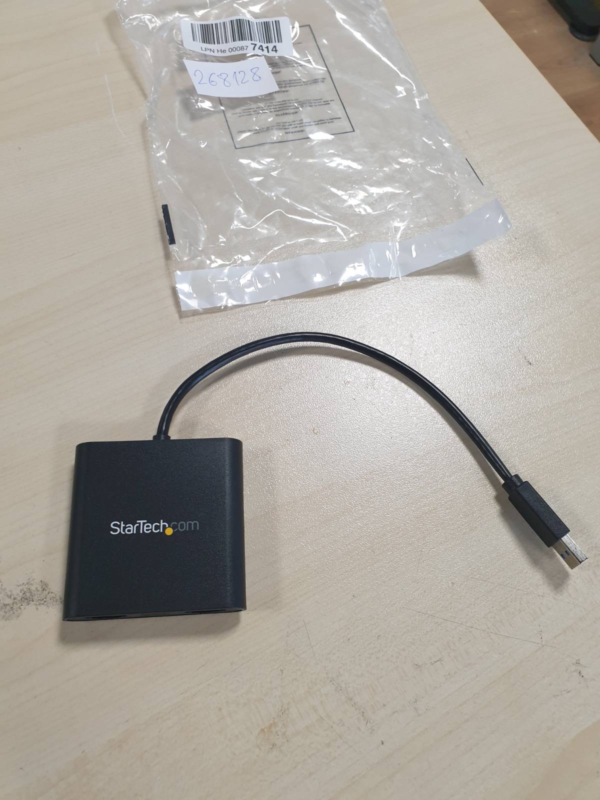 268128 - STARTECH USB-A 3.0 në HDMI të dyfishtë - Konvertues Ekrani USB me HDMI të dyfishtë, 4K 30Hz dhe 1080p 60Hz, Modalitet me shumë monitorë: Zgjero ose Pasqyro