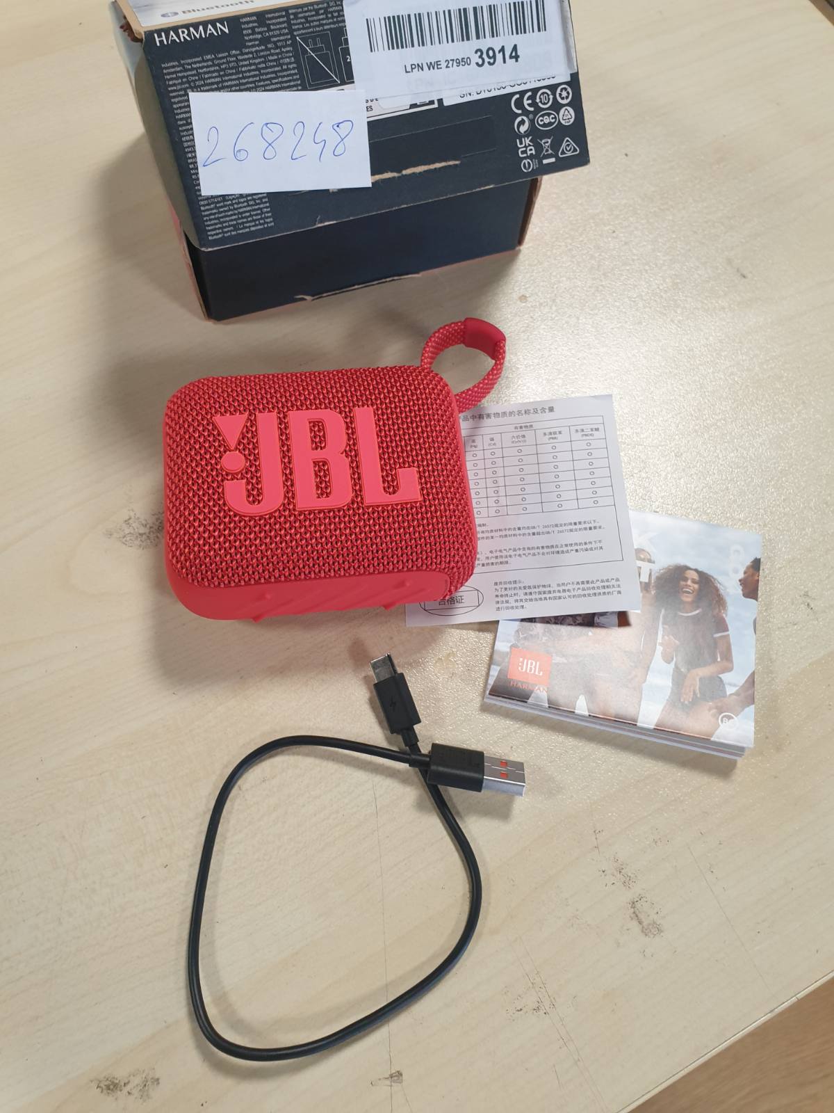 268248 - JBL Go 4 në të Kuqe – Altoparlant portativ Bluetooth me JBL Pro Sound, bas të thellë dhe funksion Playtime Boost – I papërshkueshëm nga uji dhe pluhuri – Kohëzgjatje 7 orësh loje