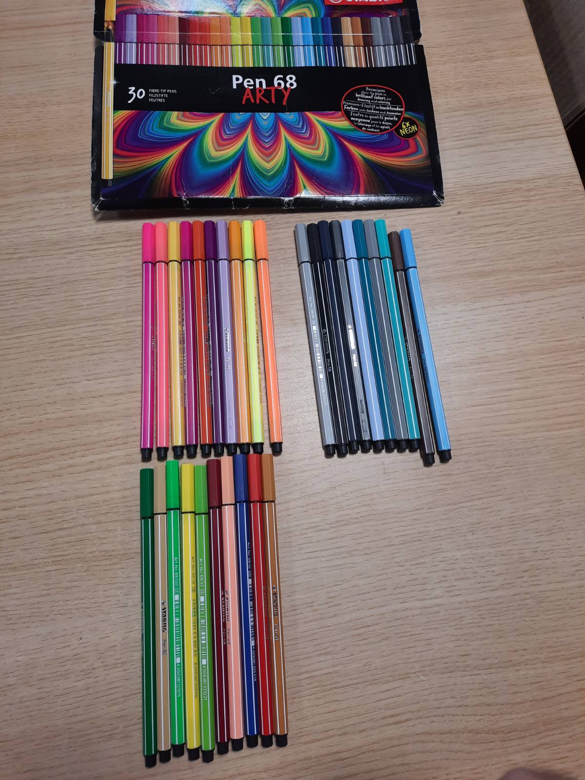 268481 - STABILO Shënjues për Ngjyrosje, Stilolaps 68 ARTY, Kuti kartoni x 30 shënjues, majë mesatare, ngjyra të ndryshme