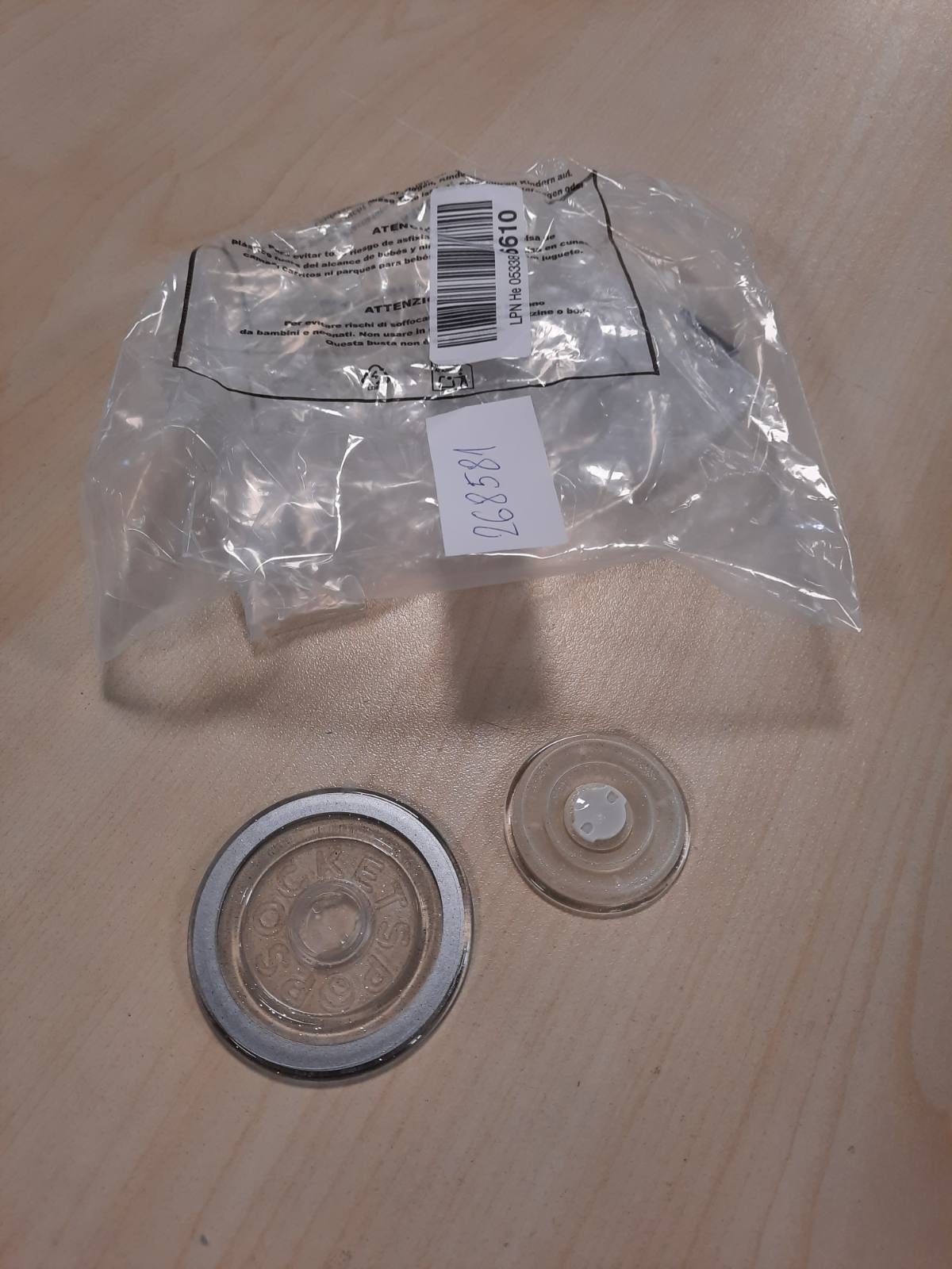 268581 - PopSockets PopGrip Round për MagSafe, Unazë Adaptori për MagSafe, Mbështetëse dhe Dorezë për Telefona, Shkëlqim Transparent