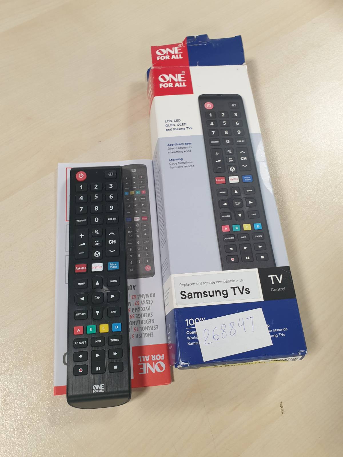268847 - Samsung Telekomandë URC4910 për TV, një për të gjitha - Funksionon me të gjithë TV-të Samsung/TV-të Smart