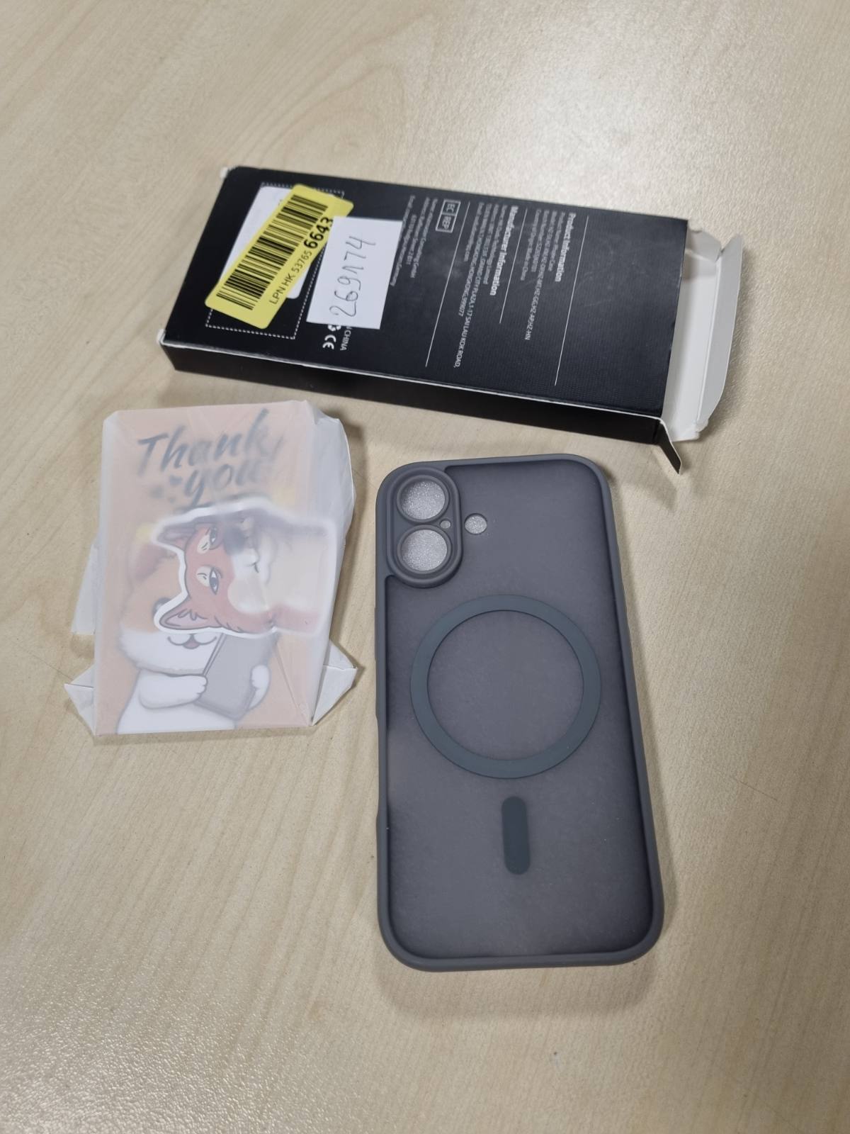 269174 - OUDUDIANZI Mbrojtëse për iPhone 16 e pajtueshme me MagSafe, Mbrojtëse e Pasme prej Silikoni TPU Transparente Mate për PC, Mbrojtëse e Kamerës, Rezistente ndaj Gërvishtjeve, Rezistent ndaj Goditjeve - Gri Titaniumi