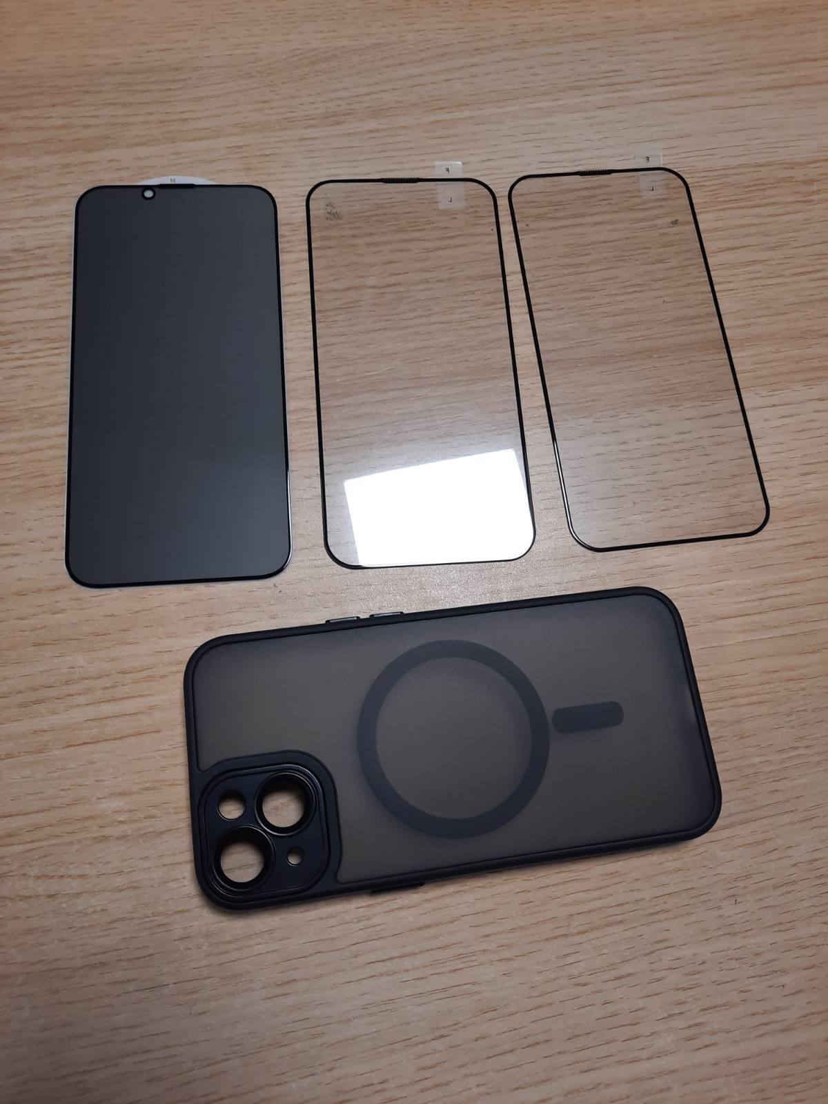 269549 - NUPCKNN Mbështjellëse magnetike për iPhone 13 me Magsafe dhe 3 mbrojtëse ekrani prej qelqi të temperuar