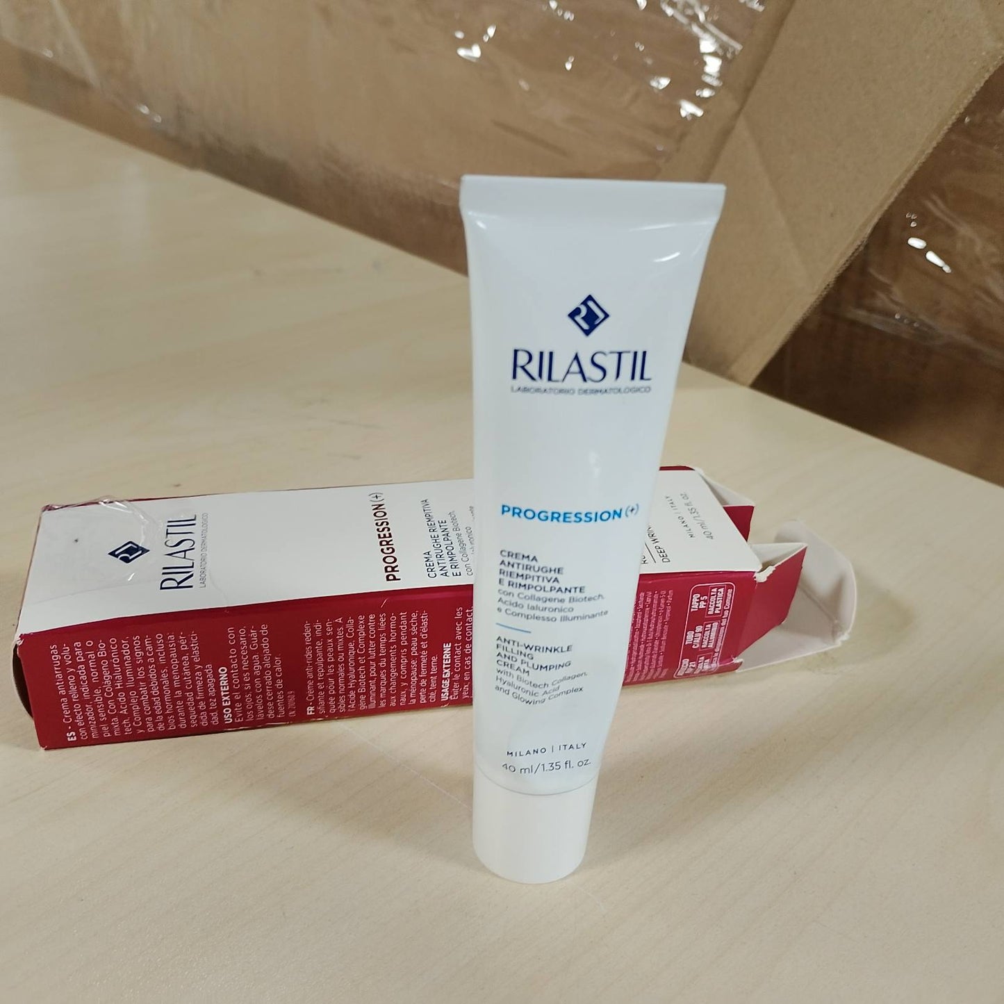 271477 - RILASTIL Progression(+) Krem Anti-Rrudha, 40 ml, Trajtim për Rrudha të Vijuara, Anti-plakje, Plotësim për Lëkurë të Pjekur me Kolagjen dhe Acid Hialuronik