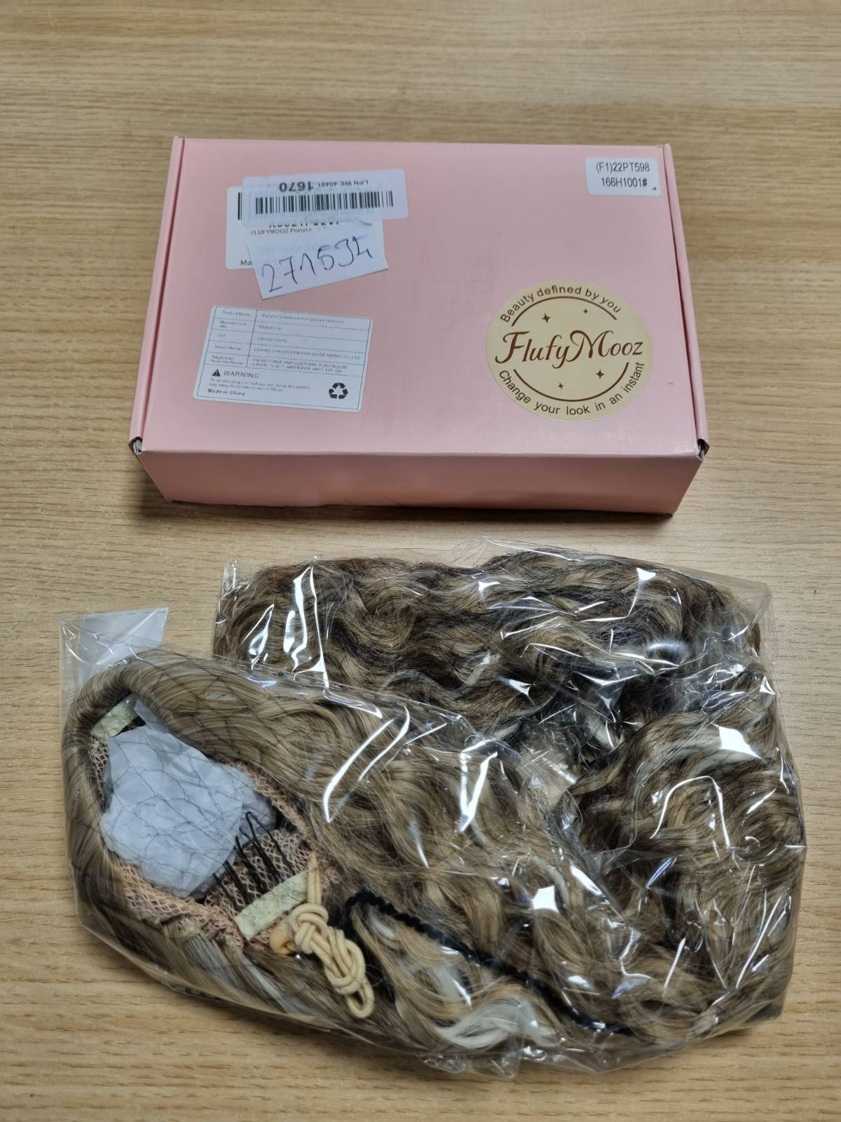 271534 - FLUFYMOOC 22" Zgjatje bisht kali bohem me kordon, Flokë kaçurrela sintetikë natyralë për femra