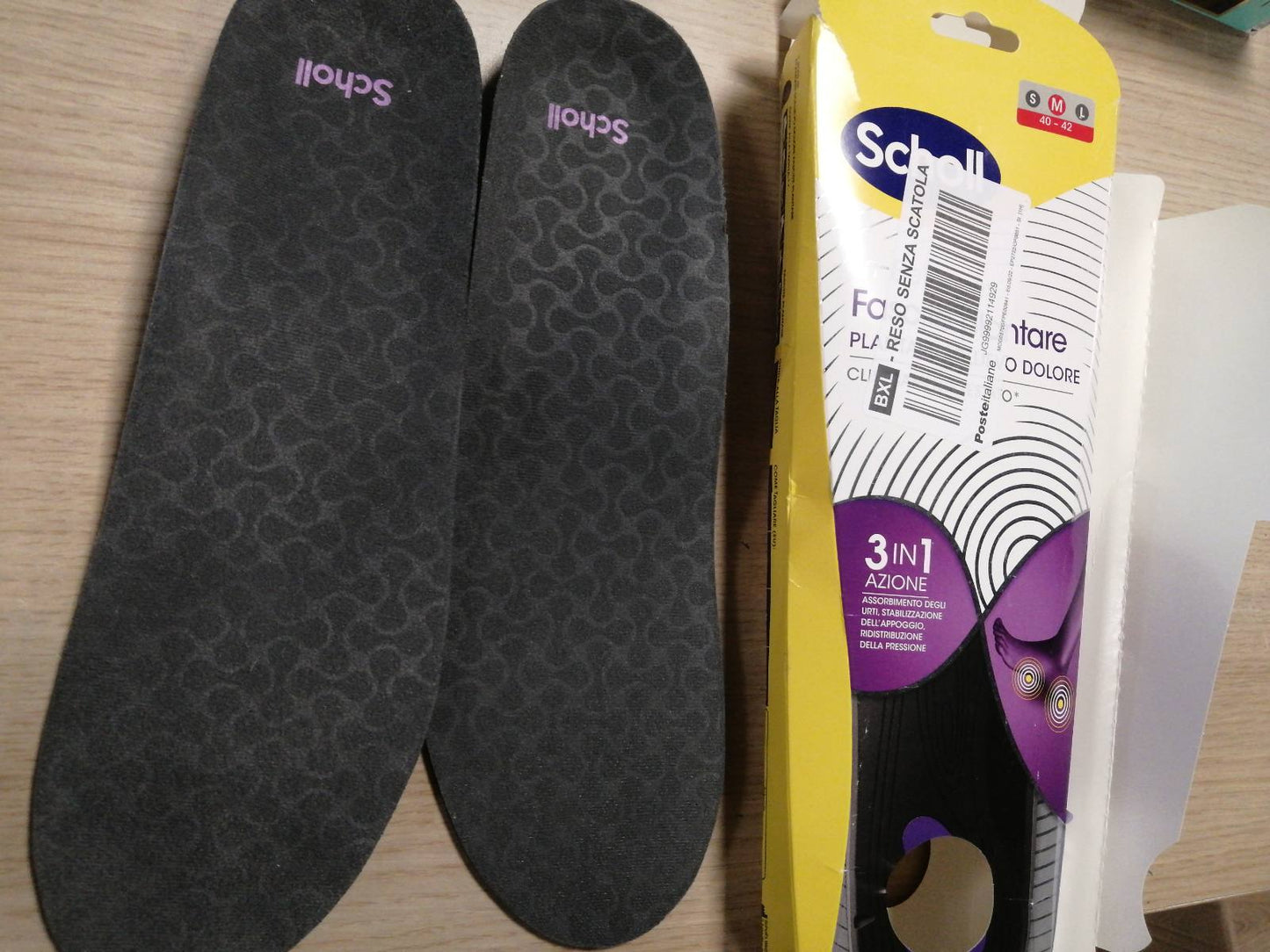 271649 - DR. SCHOLL'S Shtrata In-Balance Plantar Fasciitis për Qetësimin e Dhimbjeve, Mbështetëse për Harkun e Këmbës dhe Jastëk për Thembrën, Madhësia M (40-42), 1 Palë