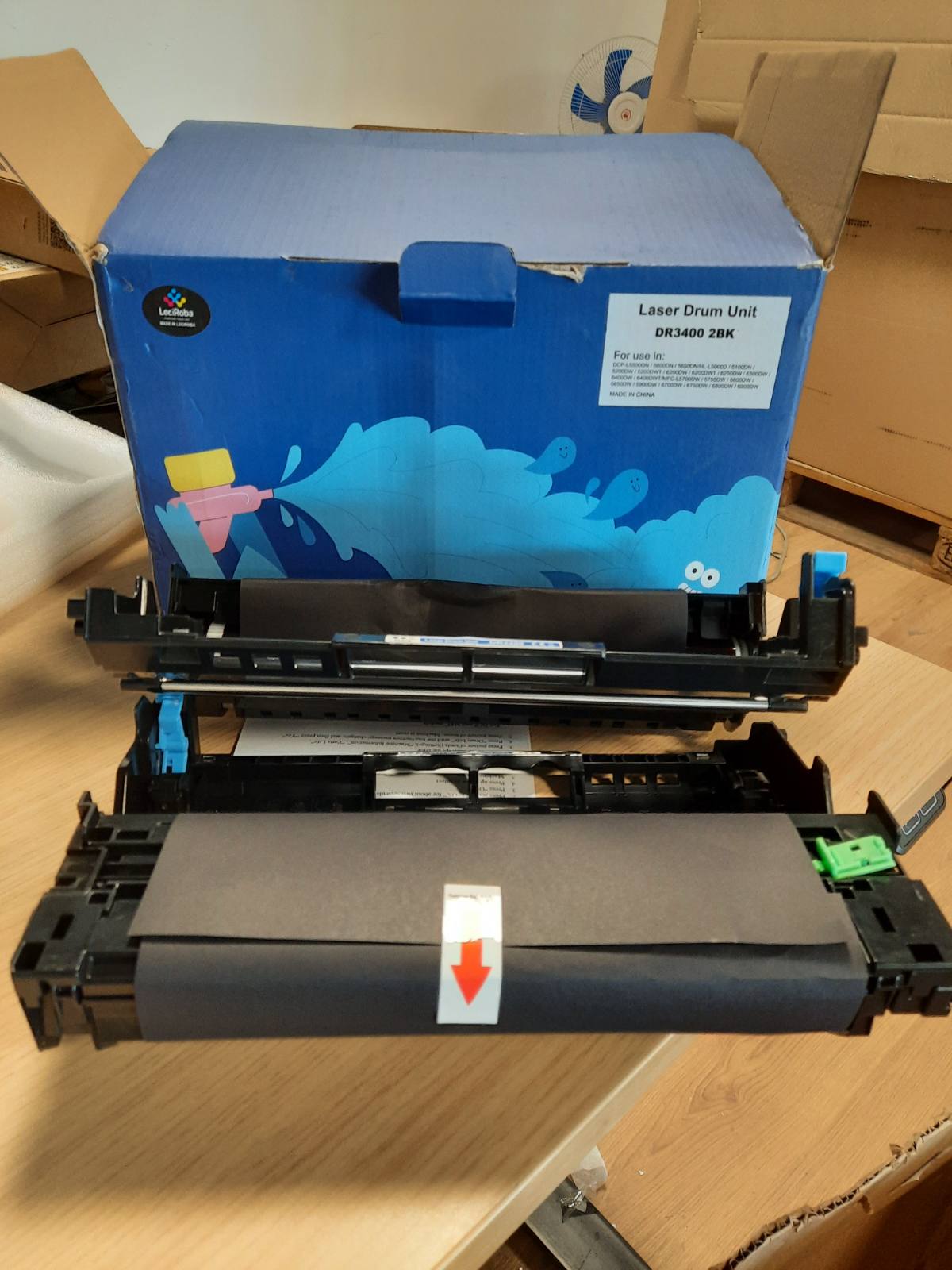 273454 - LECIROBA DR3400 Njësi Baterie për Brother DCP-L5500DN, L6600DW, HL-L5000D, L5100DN, L5100DNT, L5200DW, L6250DN, L6300DW, L6300DWT, L6400DW, L6400DWT, MFC-L5700DN, L5750DW, 6800DW, L6800DWT, L6900DW (Pako me 2 Bateri)