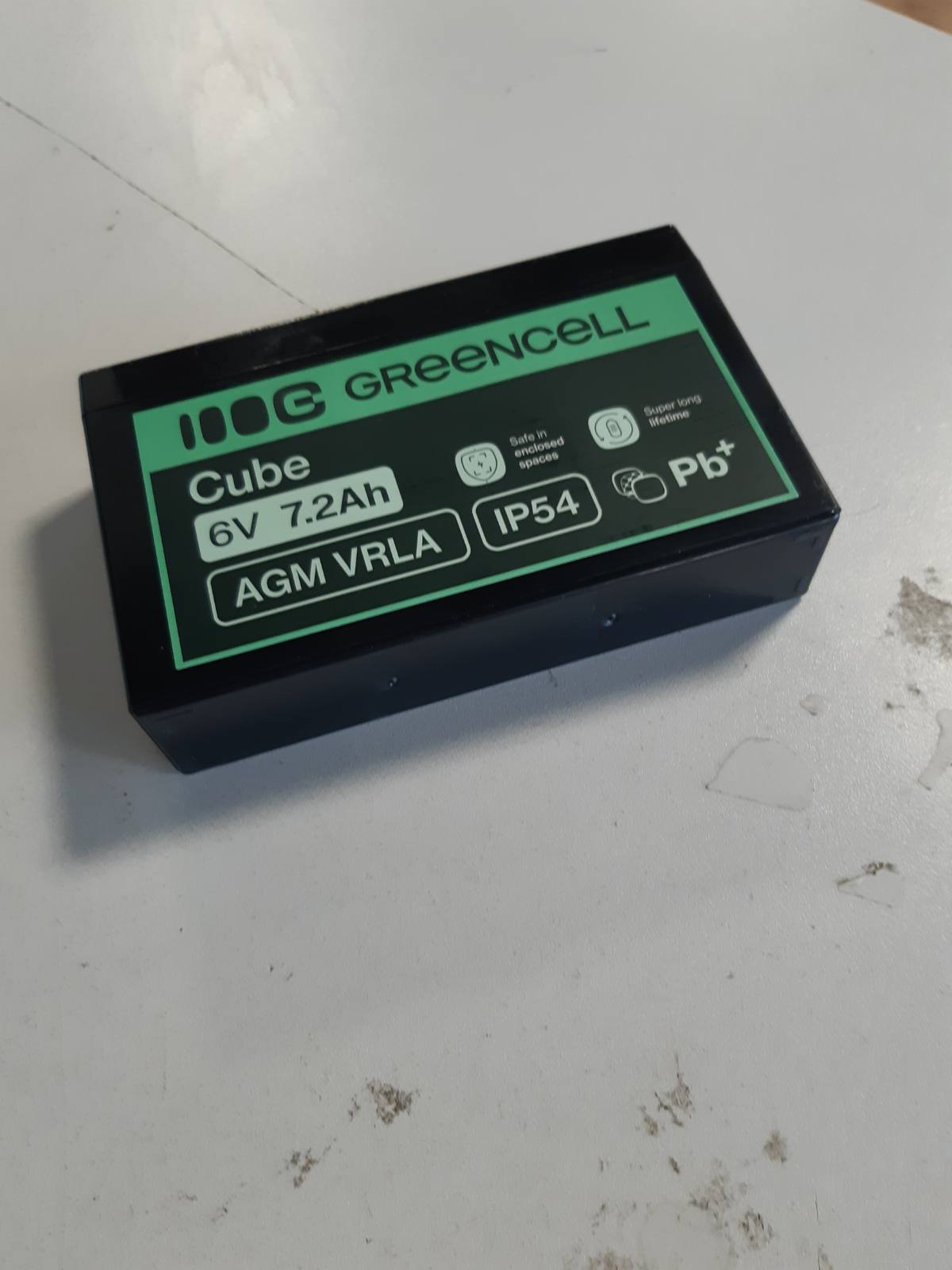 273512 - Green Cell Bateri AGM 6V 7.2Ah, Bateri zëvendësuese VRLA me plumb-acid, Bateri xheli e papërshkueshme nga ciklet, për lodra elektrike, furnizim me energji alarmi emergjence, automjete për fëmijë