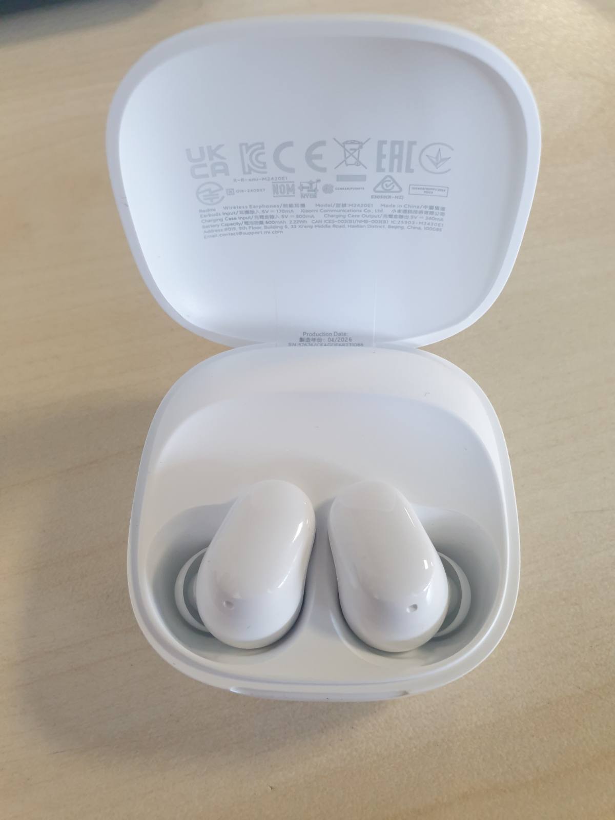 274089 - XIAOMI Redmi Buds 6 Play - Kufje pa tel, anulim zhurme, të lehta, deri në 36 orë jetëgjatësi baterie, Bluetooth 5.4, të bardha (Versioni ES)