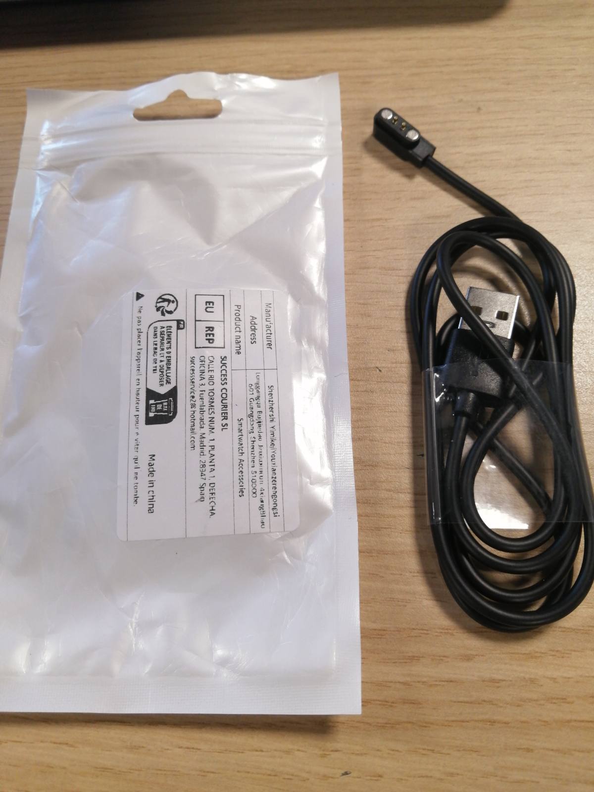 274119 - Blueshaweu Karikues Magnetik i Përputhshëm me Orën NAIXUES S53, kabllo magnetike karikimi, USB 3.3 m, i përputhshëm me orën inteligjente HASAKEI/NAIXUES S53 1.39 inç, e zezë
