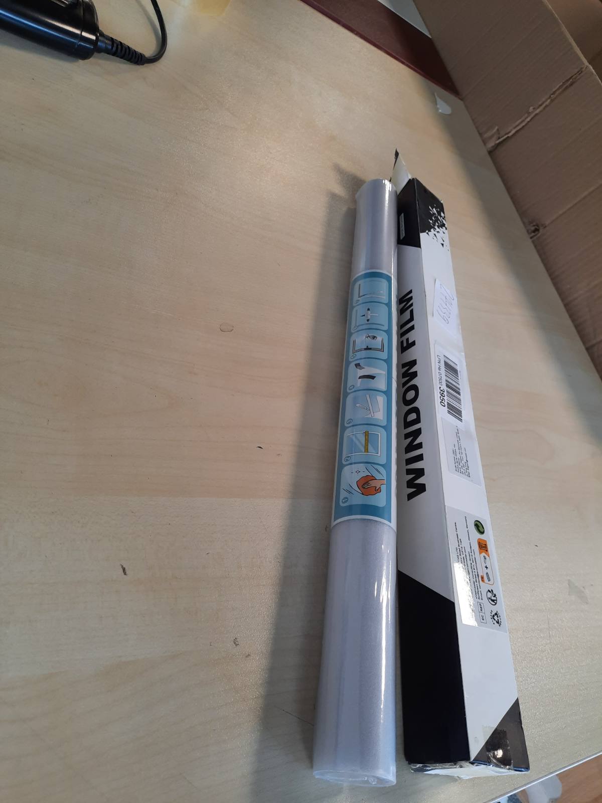 274339 - DIBONIUR Fletë xhami ngjitëse me akrilik, mbrojtje e privatësisë, për zyrë, banjo, dhomë gjumi, 44.5 * 200cm