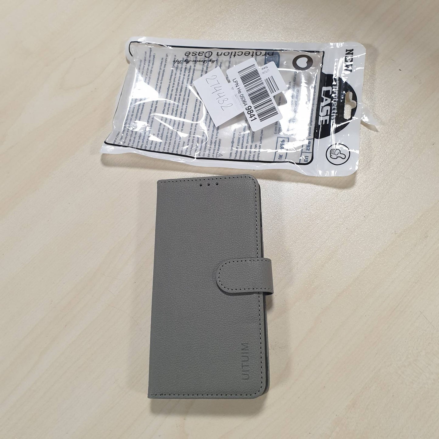 274432 - UITUIM Mbrojtëse për Samsung Galaxy S10 (Jo për S10+), Mbrojtëse prej lëkure portofoli me mbajtëse karte, Mbyllje magnetike, Gri