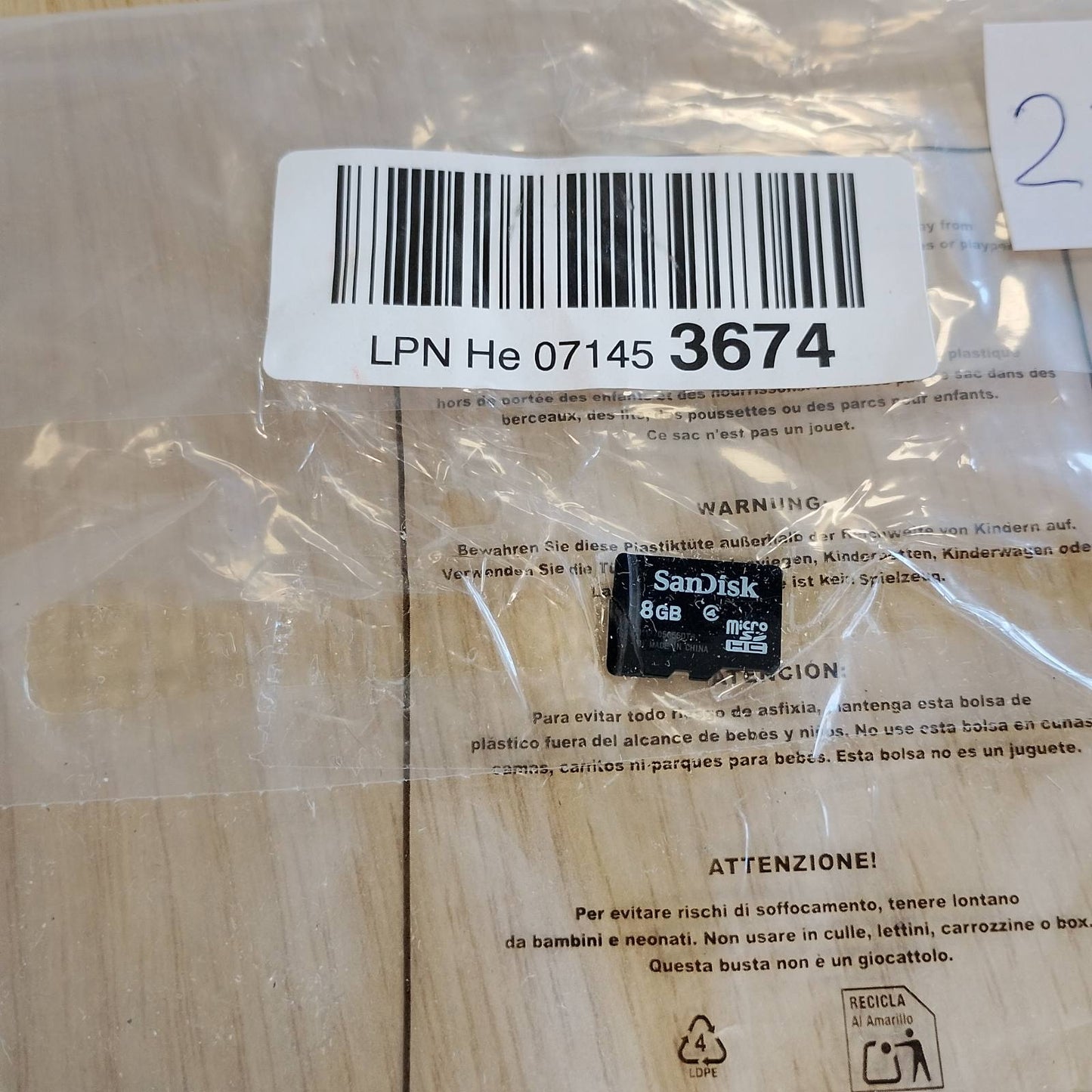 274545 - SANDISK Kartë MicroSDHC SDSDQM-008G-B35 8 GB Klasa 4