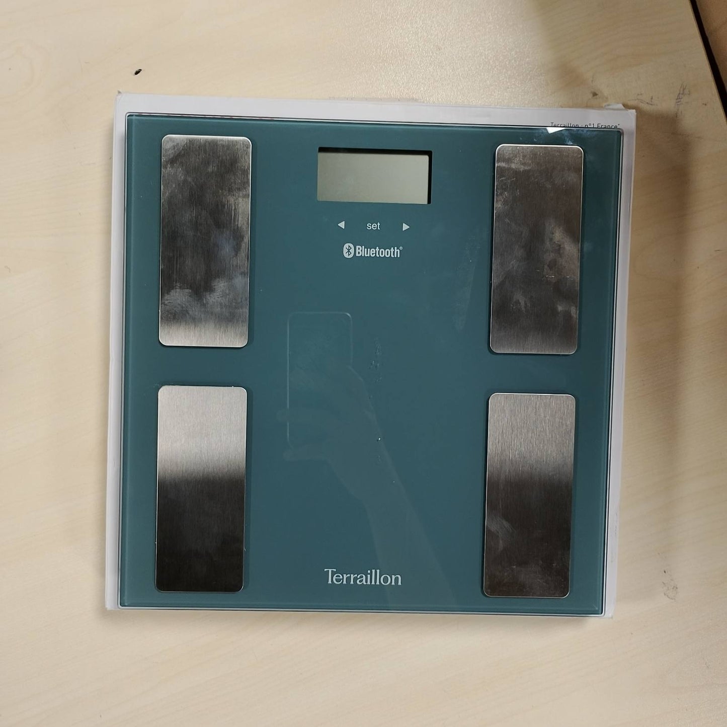 275153 - TERRAILLON Peshore e Lidhur SMART CONNECT për Banjo, Peshore BMI, 8 Përdorues, Bluetooth me Energji të Ulët, Kapacitet 160 kg, Blu Benzine