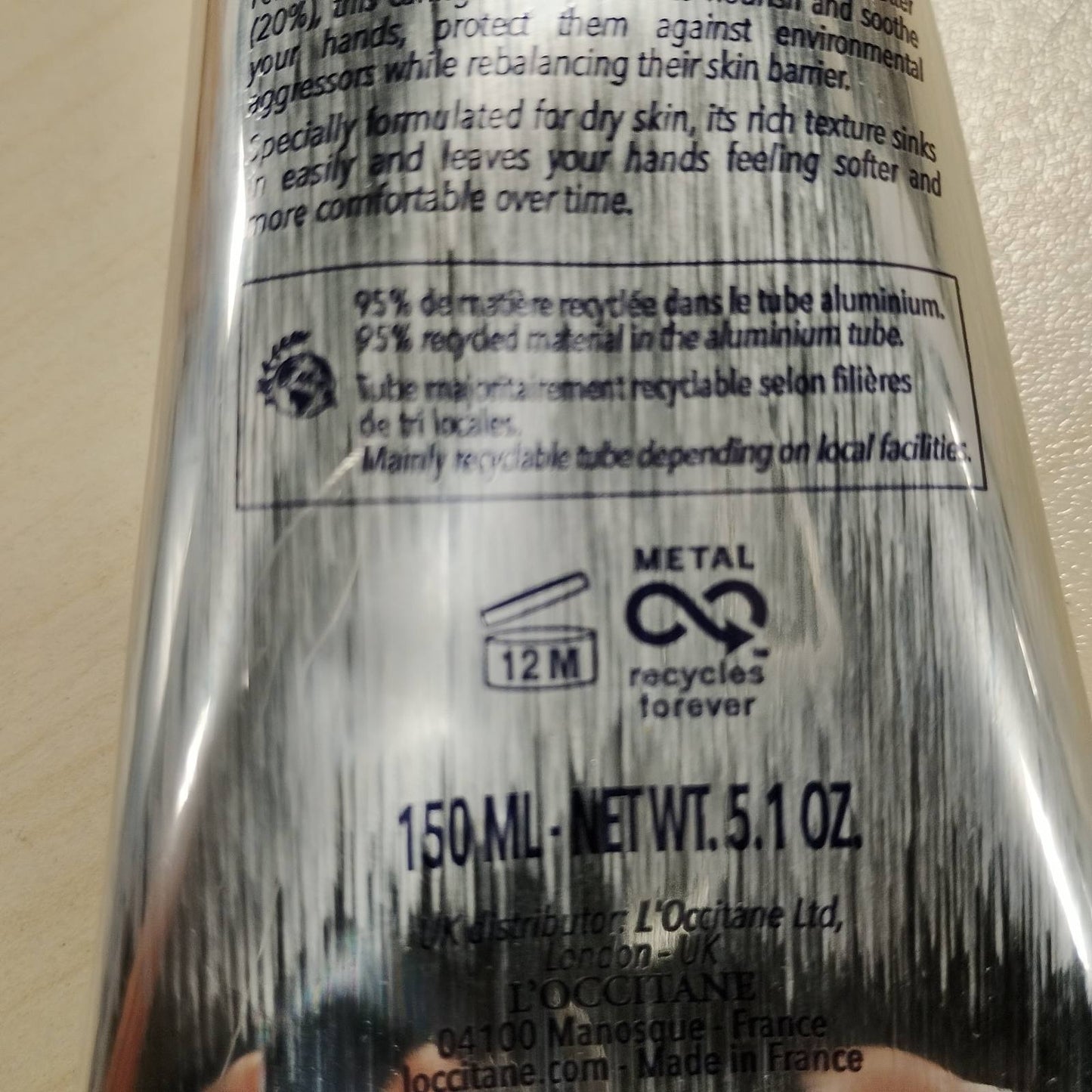 275368 - L'OCCITANE - Krem për Duar Shea - 150 ml - për Lëkurë të Thatë - Prodhuar në Francë