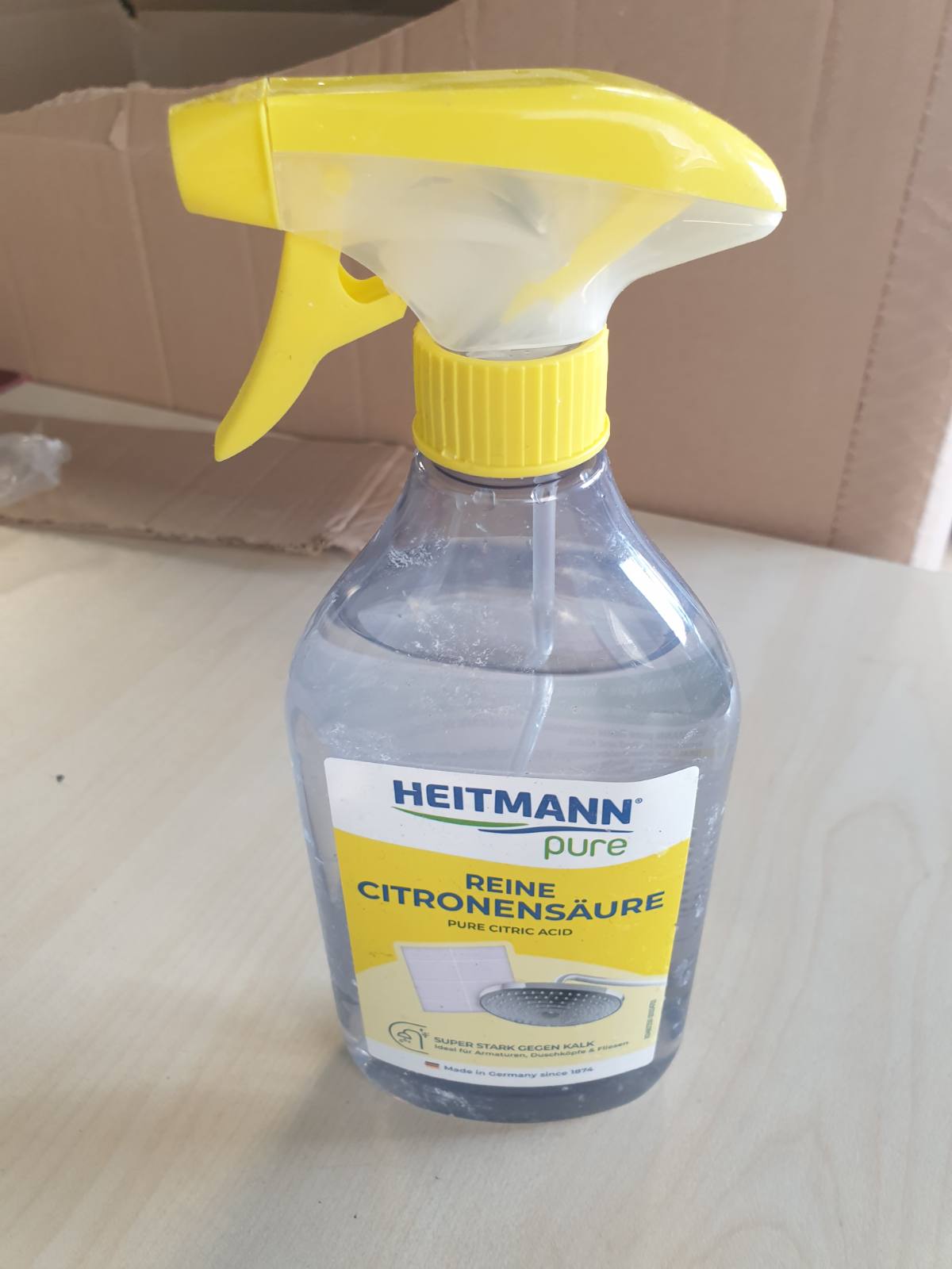 275993 - HEITMANN Acid citrik i pastër, 500 ml, heqës efektiv i gëlqeres për kuzhinë dhe banjo, 100% natyral
