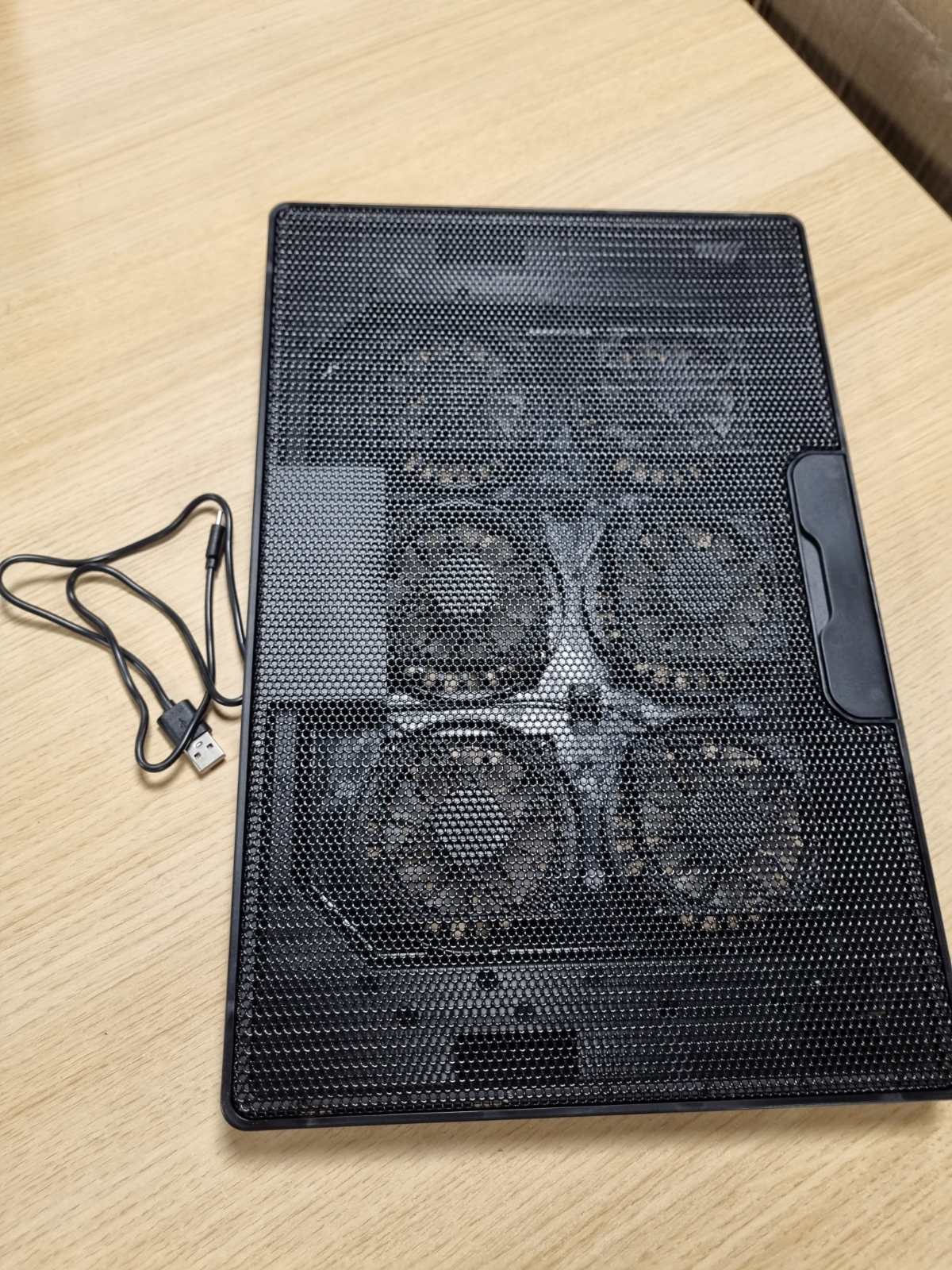 276659 - AMAZON BASICS Mbështetëse për Laptop me 6 Ventilatorë të Qetë, për Laptopë 12-17 inç, me Porta USB-A dhe USB-C, e Rregullueshme në Lartësi