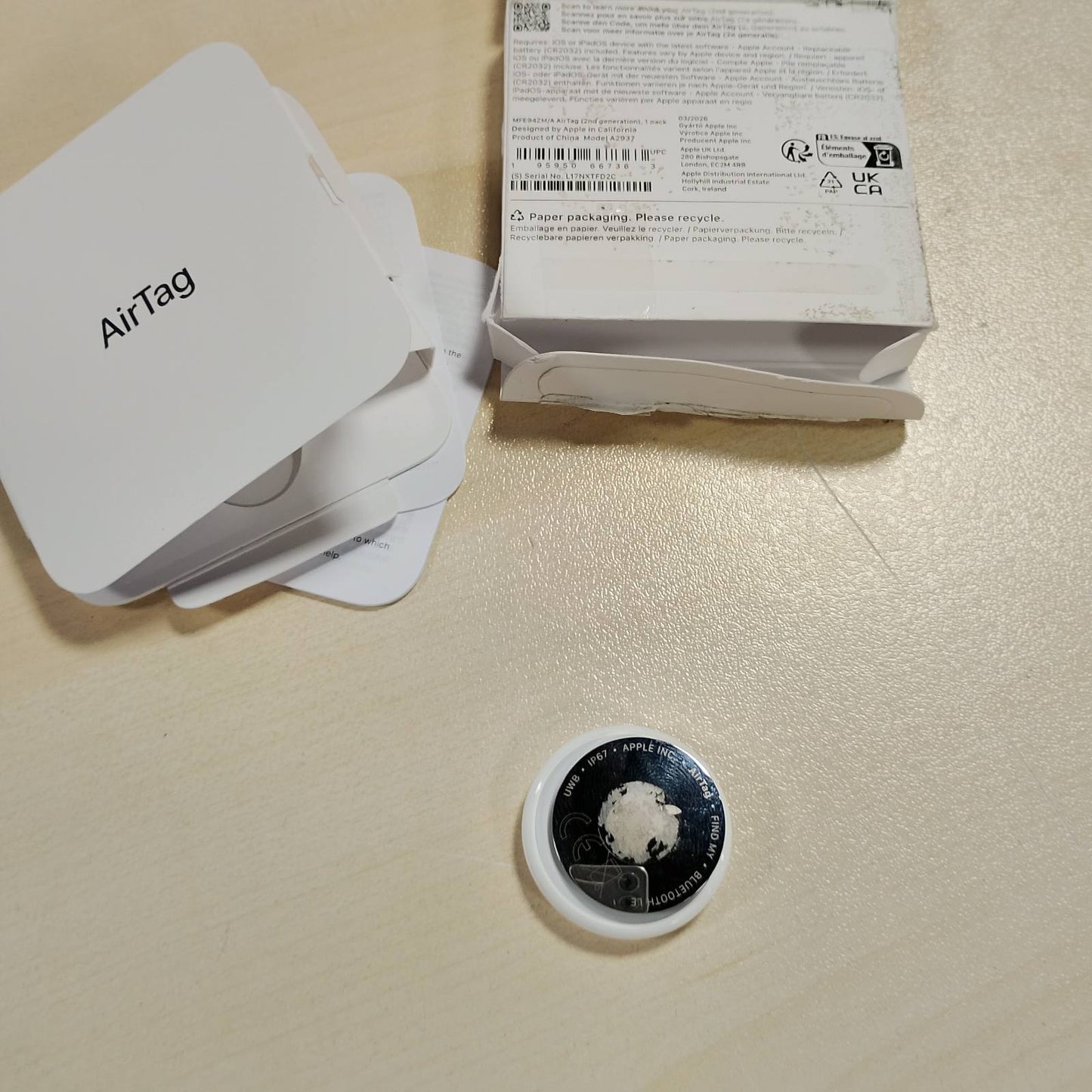 276692 - APPLE AirTag (gjenerata e 2-të), Gjurmues për varëse çelësash, konfigurim me një prekje me iPhone ose iPad