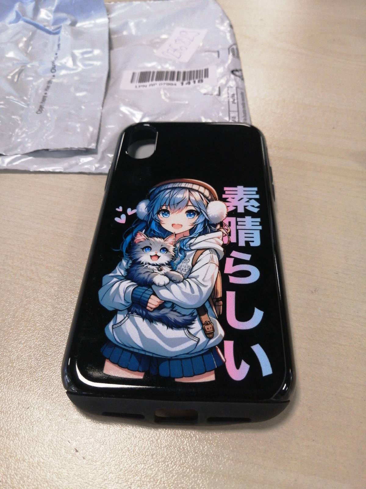 276829 - iPhone XR Case Vajzë e lezetshme anime me një mace Kawaii iPhone XR