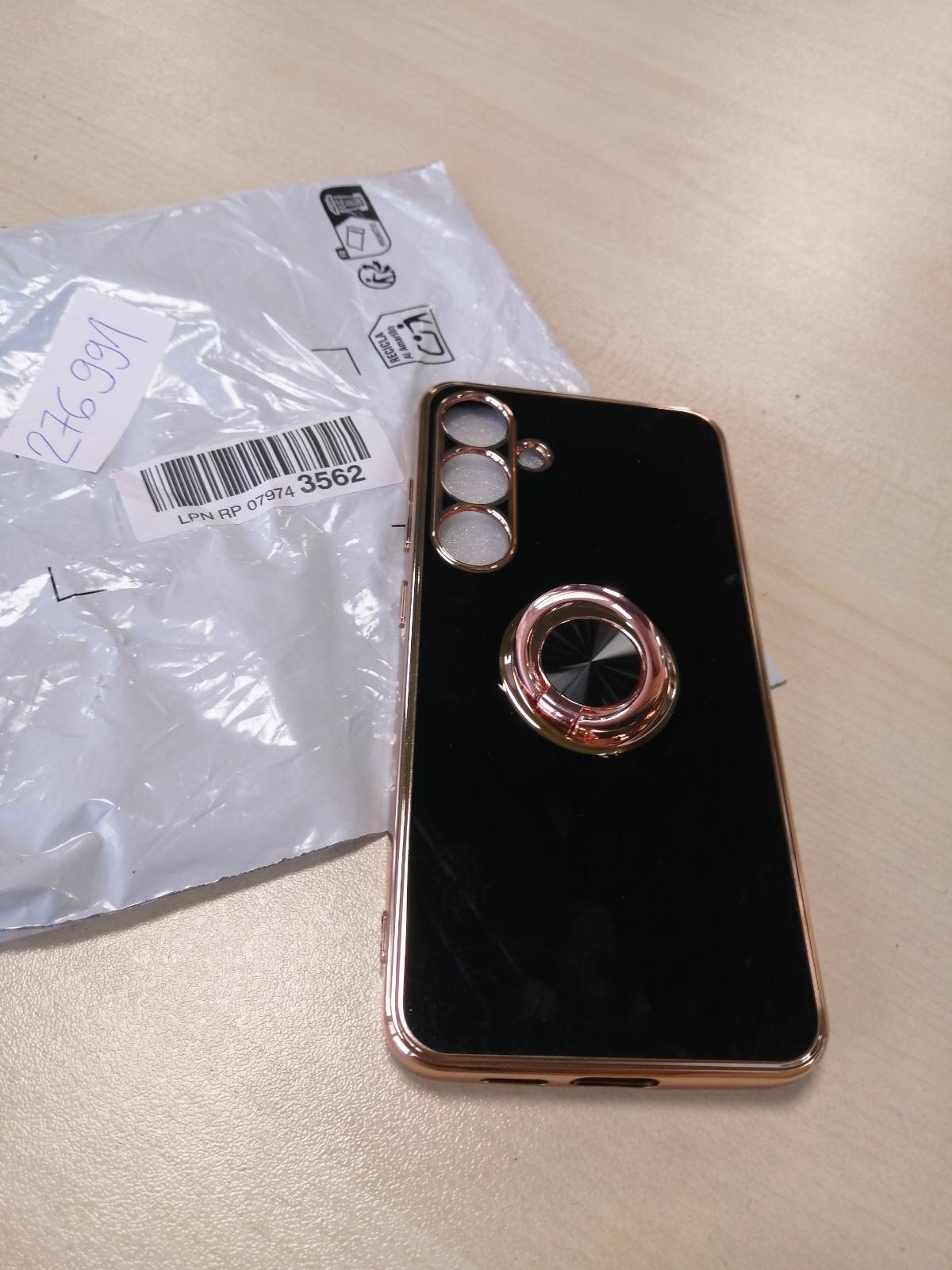 276991 - MBROJTËSE EYZUTAK për Samsung Galaxy S24 Plus, Mbrojtëse e hollë prej silikoni të butë me shkëlqim TPU me mbështetëse unaze 360 gradë, mbrojtëse kundër goditjeve, mbajtëse magnetike për gishta në makinë - e zezë