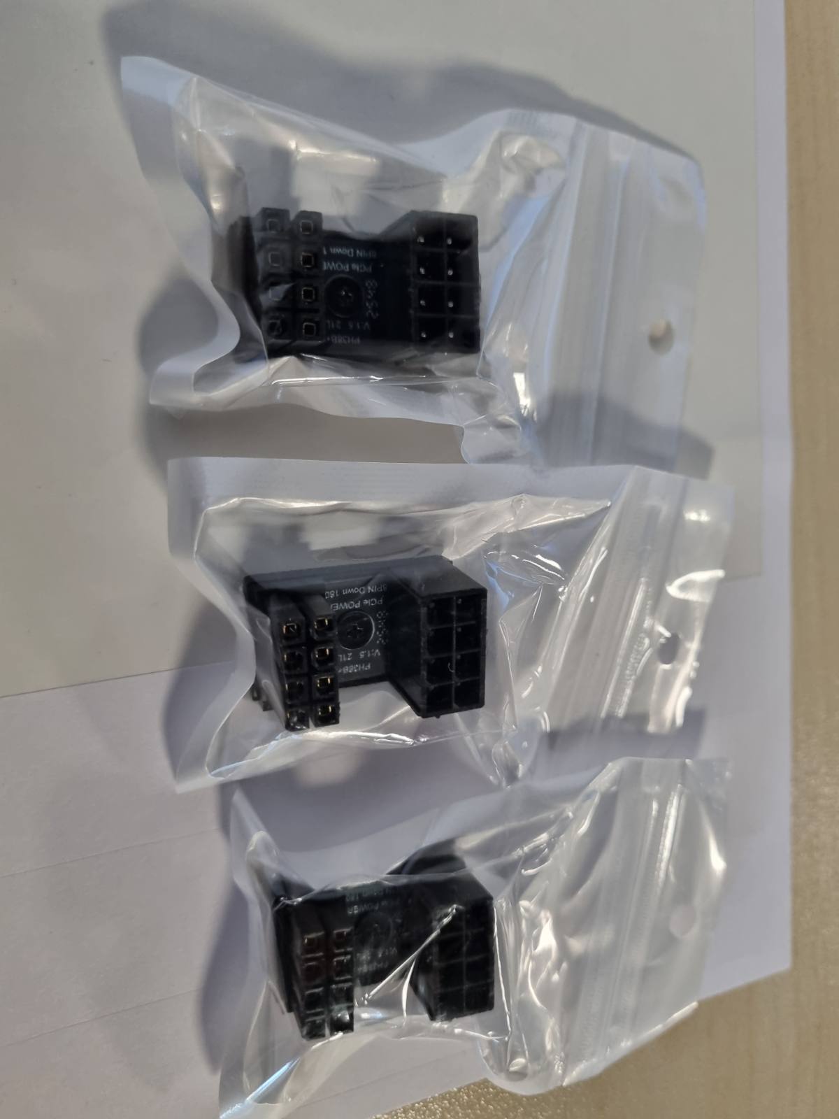 277269 - Zuahaly Adaptues energjie për GPU PCIe VGA 180 gradë me 8 kunja në formë U, lidhës karte grafike për kompjuter desktop – Pako me 3 pjesë