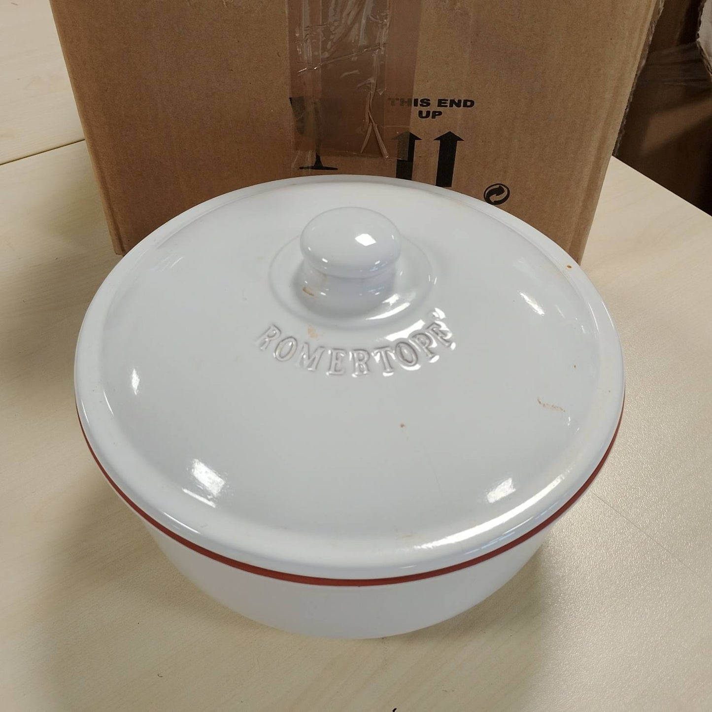 277381 - RÖMERTOPF Tenxhere për bukë, 23 cm Ø, e bërë nga argjilë natyrale, për një thërrime të ajrosur dhe kore krokante