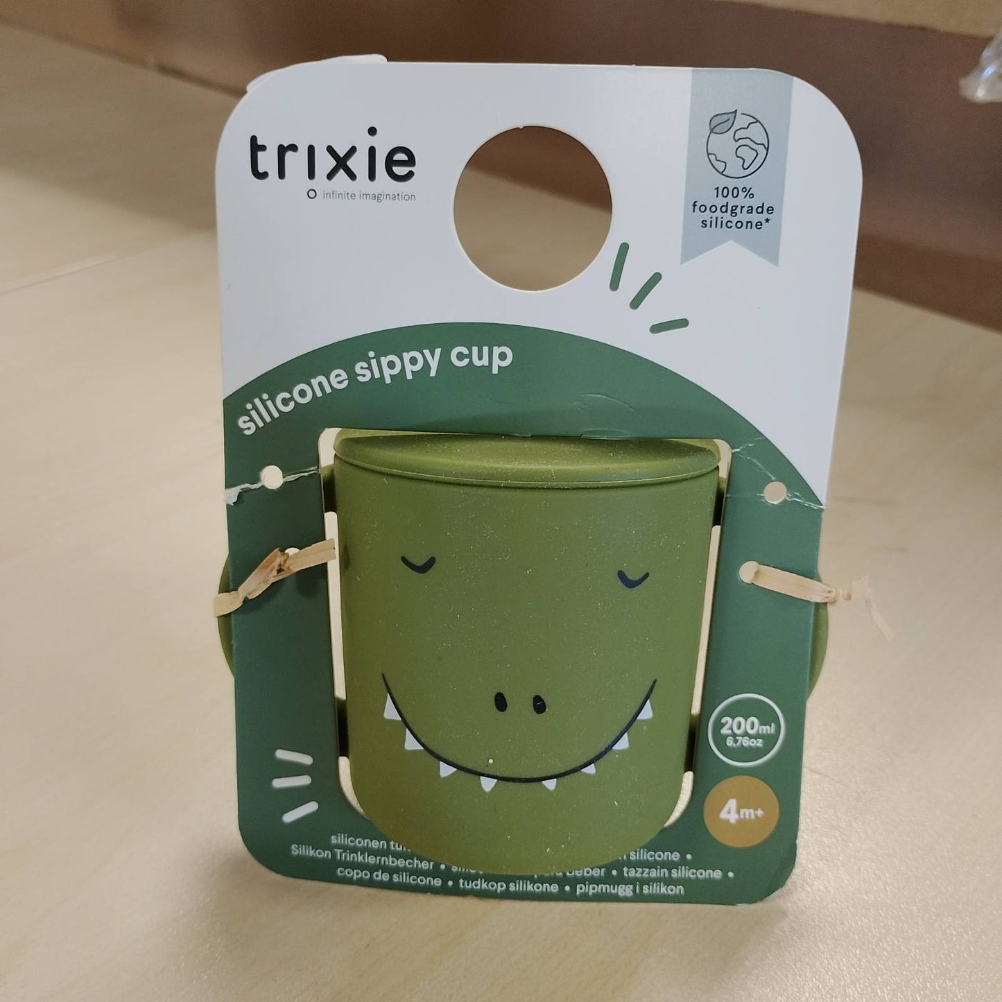 277567 - TRIXIE Kupë stërvitjeje për foshnje prej silikoni, Z. Dino (Dinosaur)