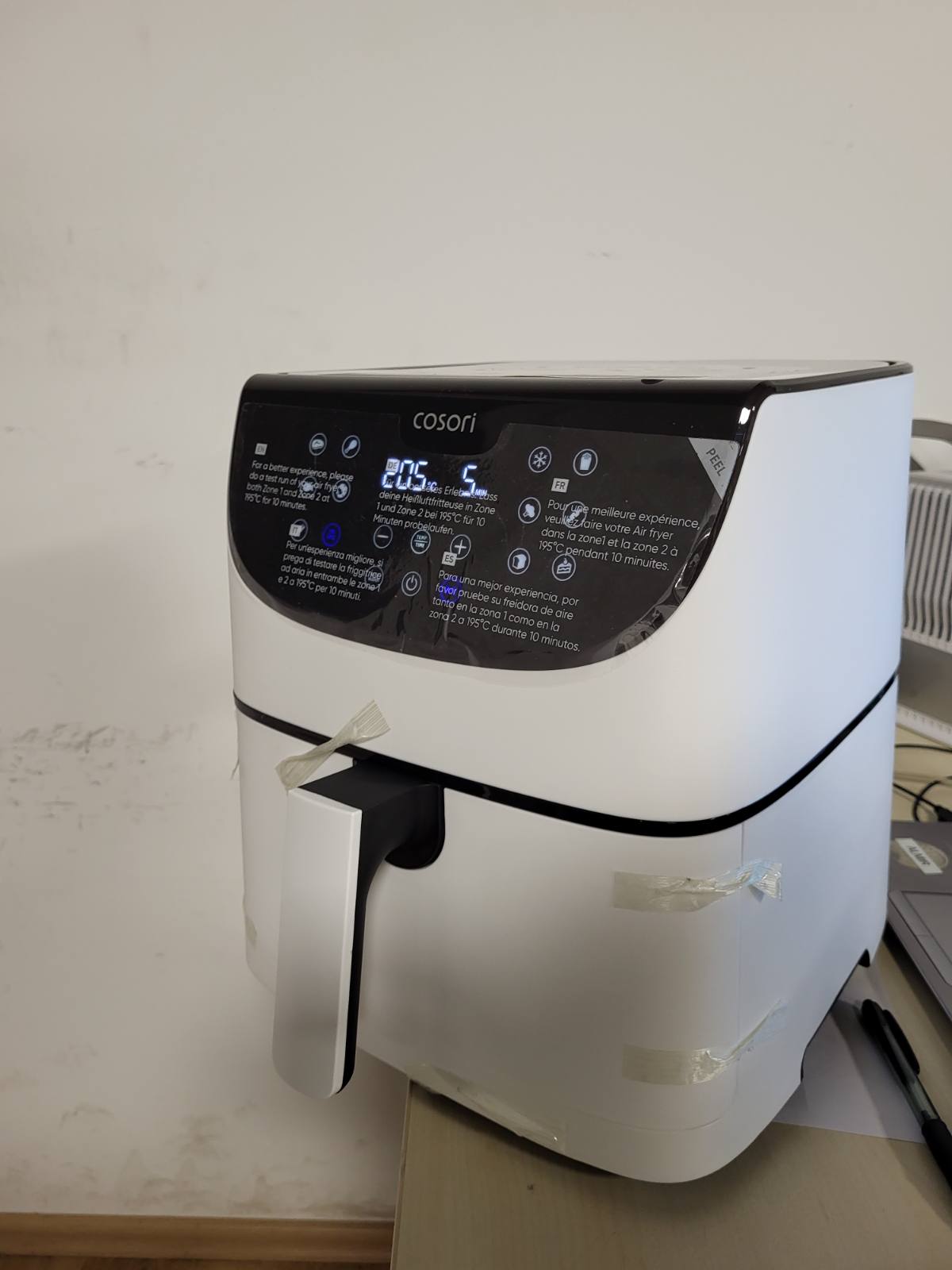 288208 - COSORI Fritezë me ajër të nxehtë 11-në-1 5.5L, fitues i testit të fritezës me ajër 2024, kujtesë për shkundje, kursim vaj 97.3%, kursim energjie 67.5%, shporta të sigurta për lavatriçe, e bardhë