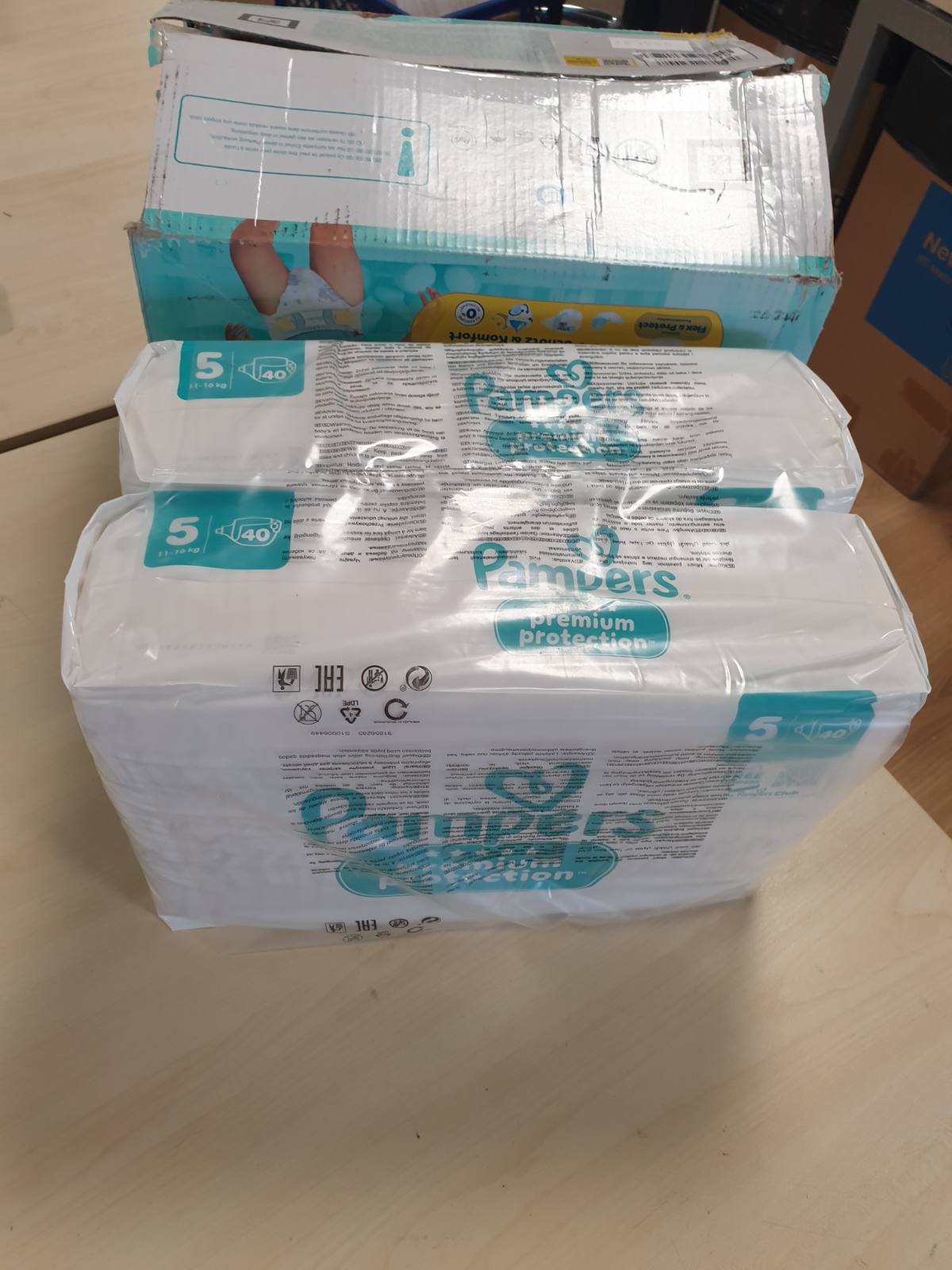 289555 - PAMPERS Premium Protection Madhësia 5, 80 pelena, 11-16 kg