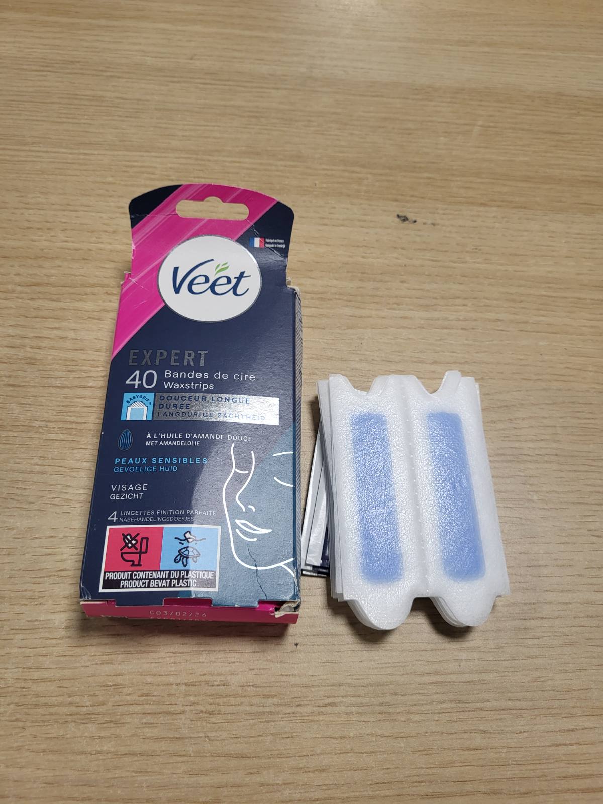 290387 - VEET EXPERT - 20 Shirita Dylli të Ftohtë për Fytyrën - Lëkurë e Ndjeshme - Heqje e Qimeve që Zgjat