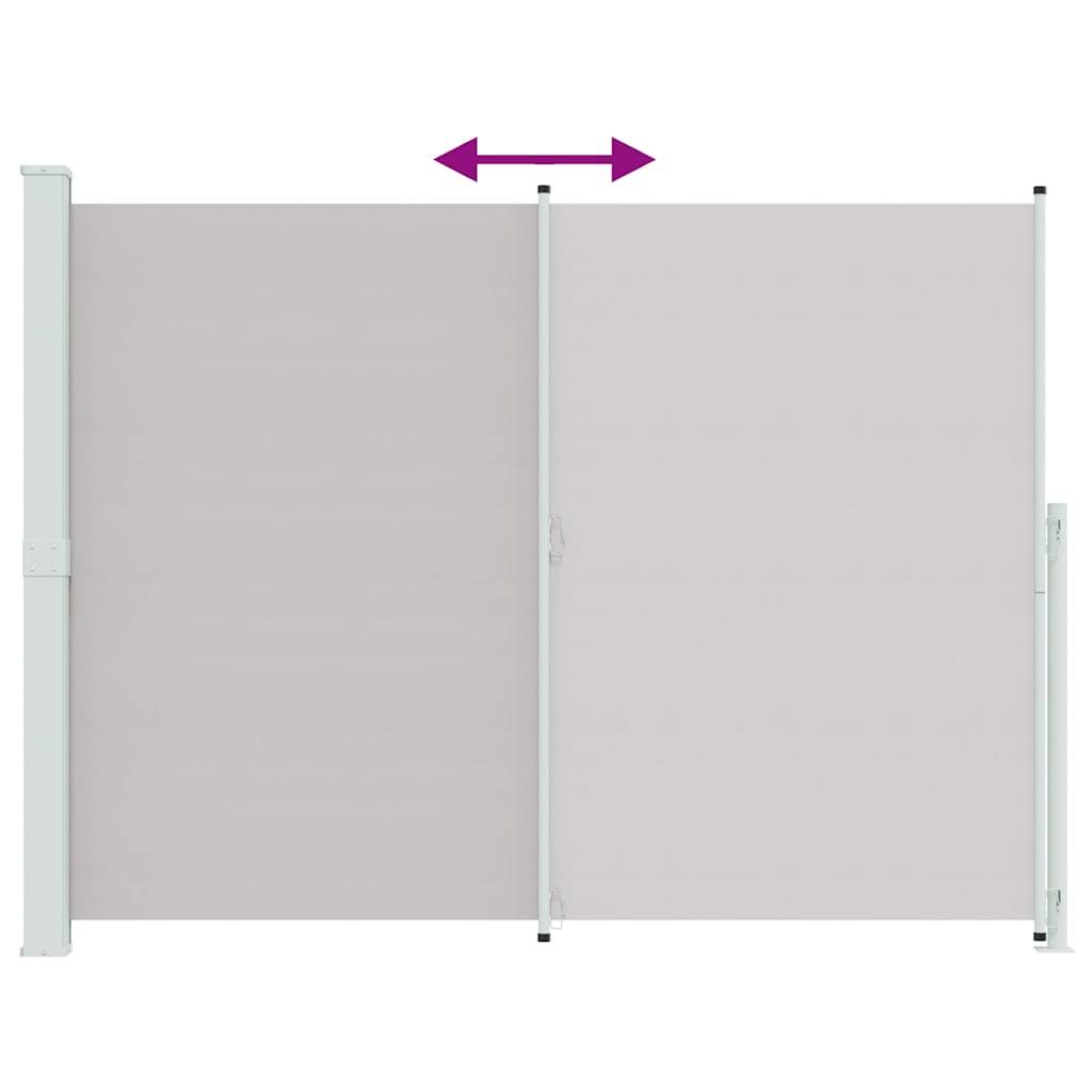 291214 - vidaXL Tendë Anësore e Palosshme për Verandë, Gri 220x300 cm